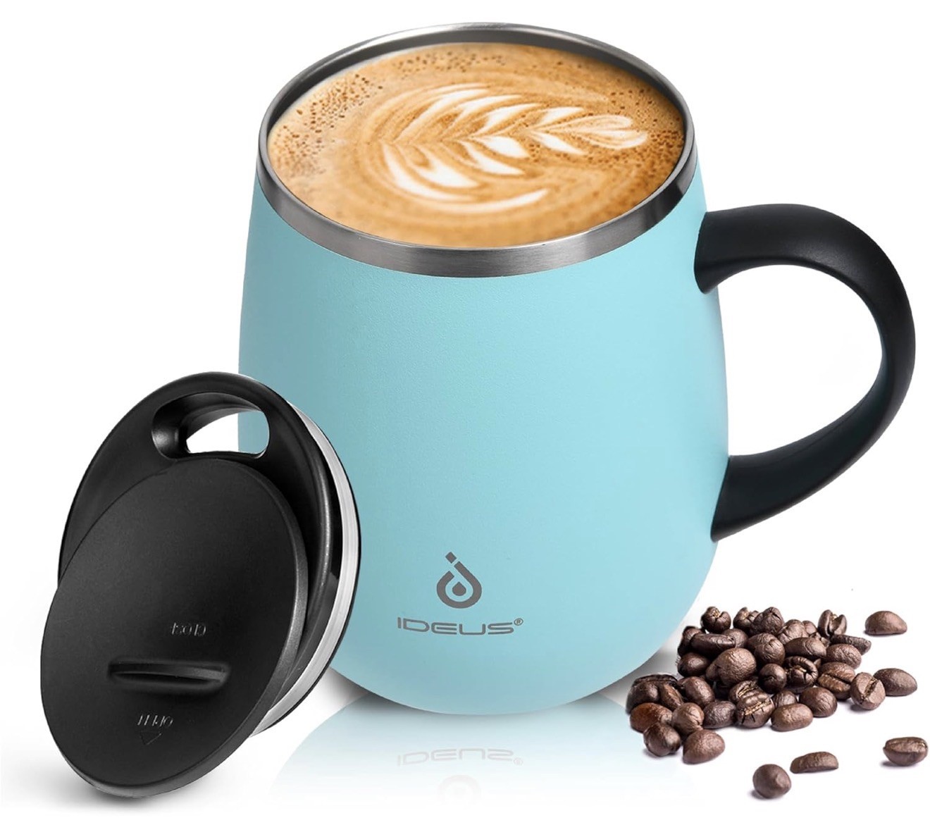 16 oz (470 ml) Insulated Coffee Mug with Handle and Lid, Coffee Cup Thermal Cup