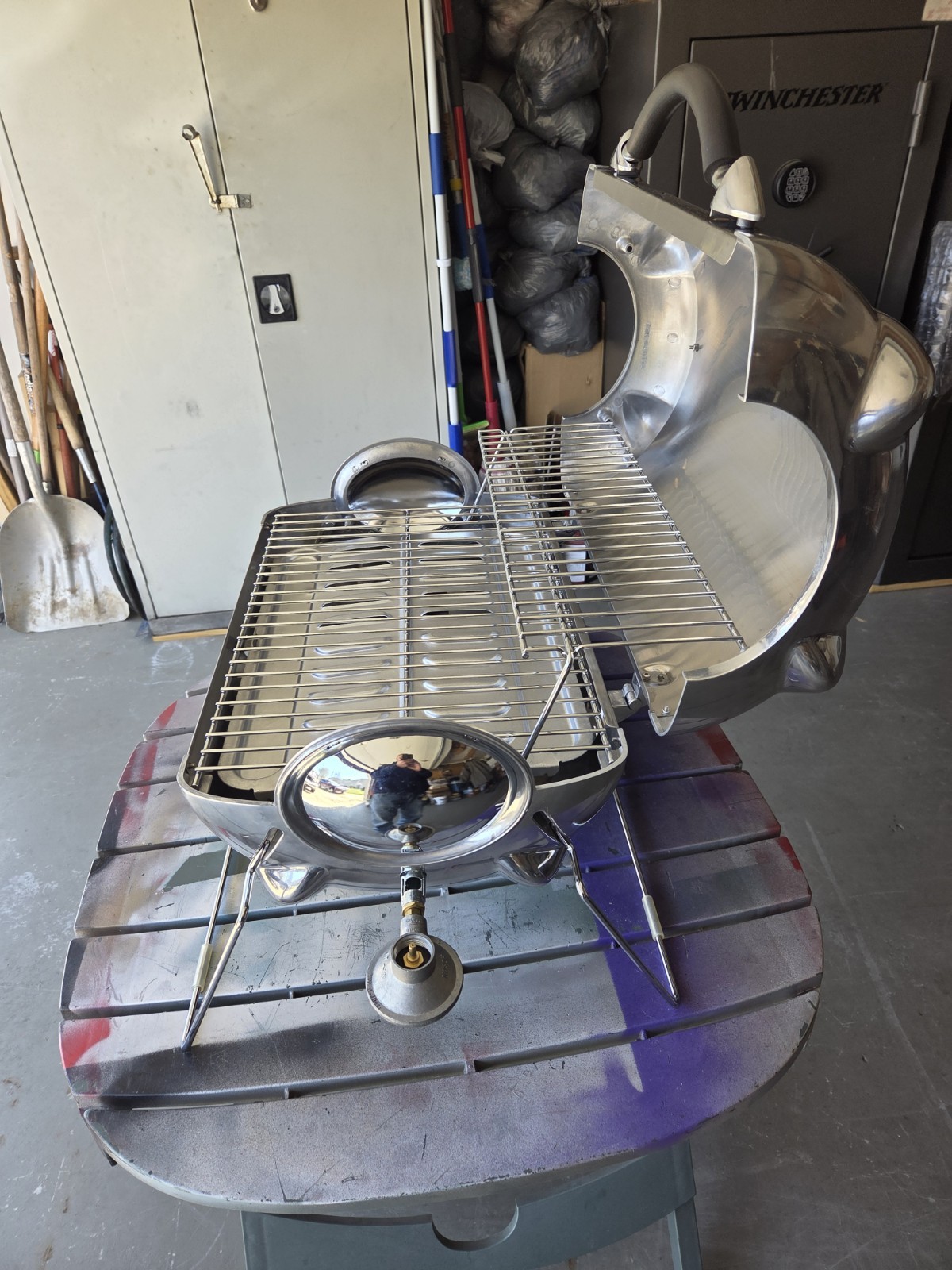 George Foreman GP324SS Portable Propane Grill 7800 BTU Stainless Steel