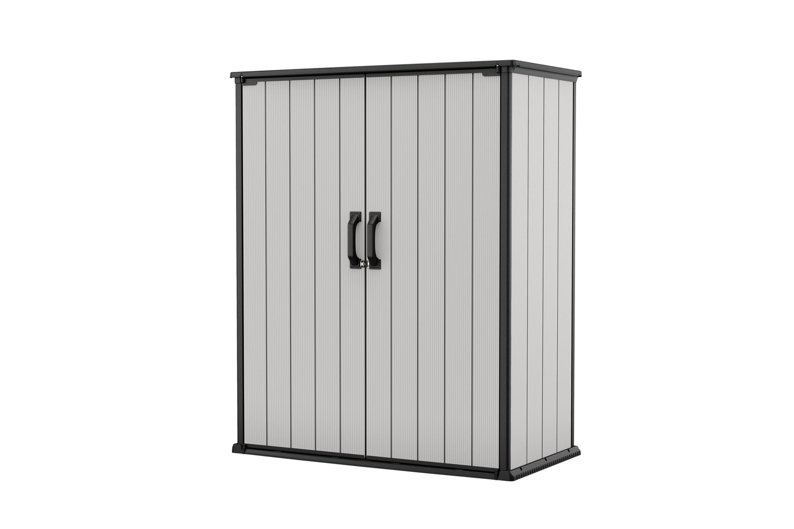Premier Tall 4.6×5.6 ft Resin Outdoor Storage Shed, Backyard Garden Shed with…