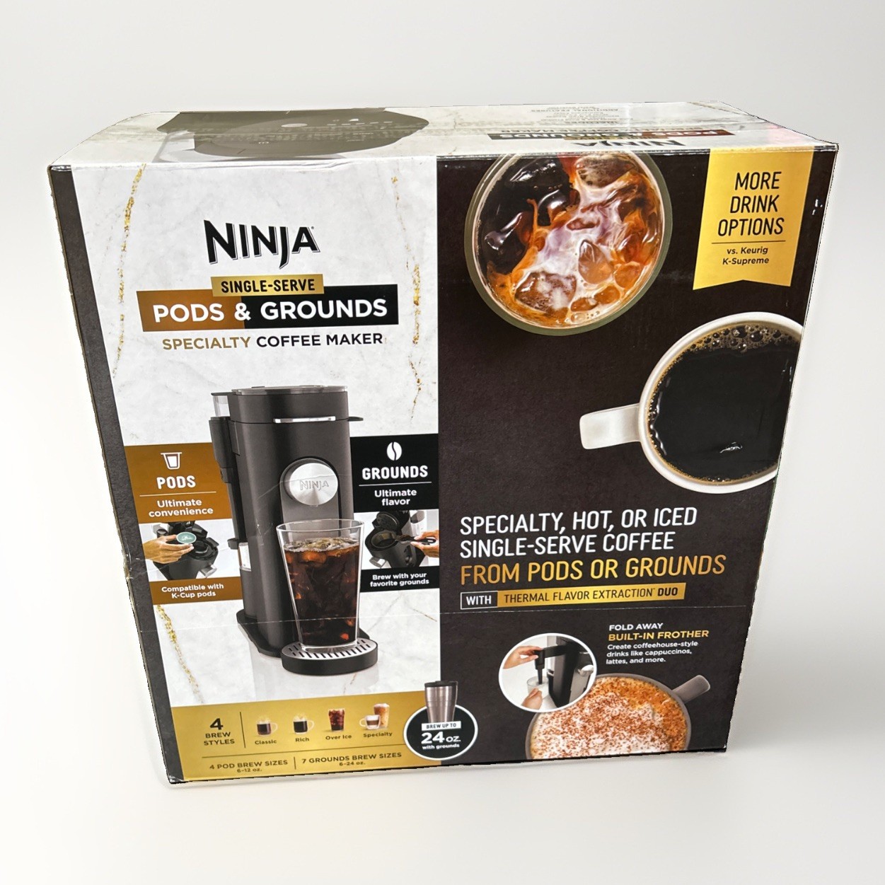 Ninja PB051 Single Serve Pods + Grounds Specialty Coffee Maker