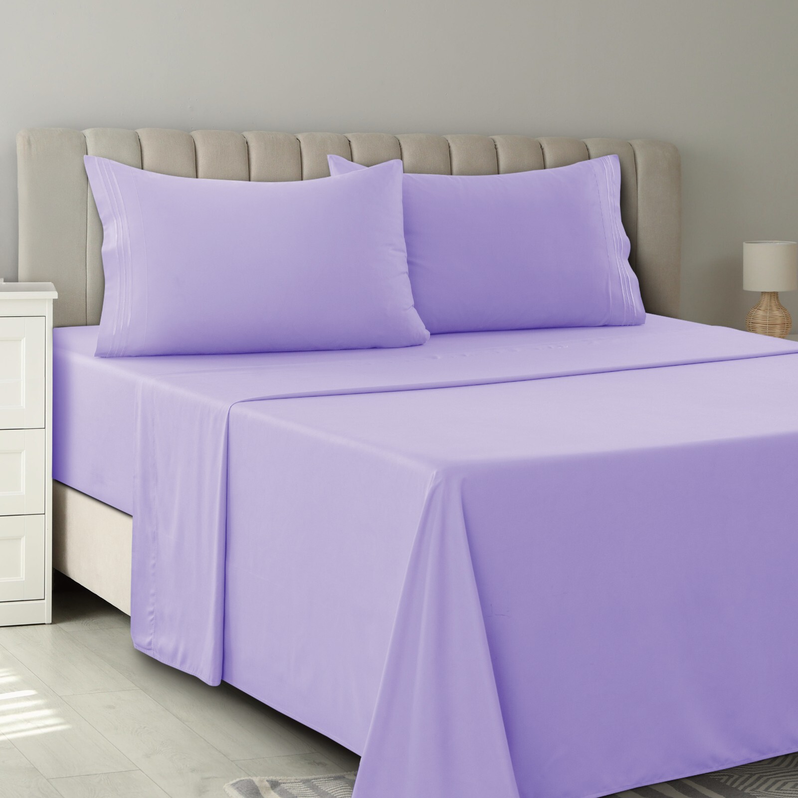 4 Piece Premium Bed Sheet Set Hotel Luxury Ultra Soft Deep Pocket Sheets Set