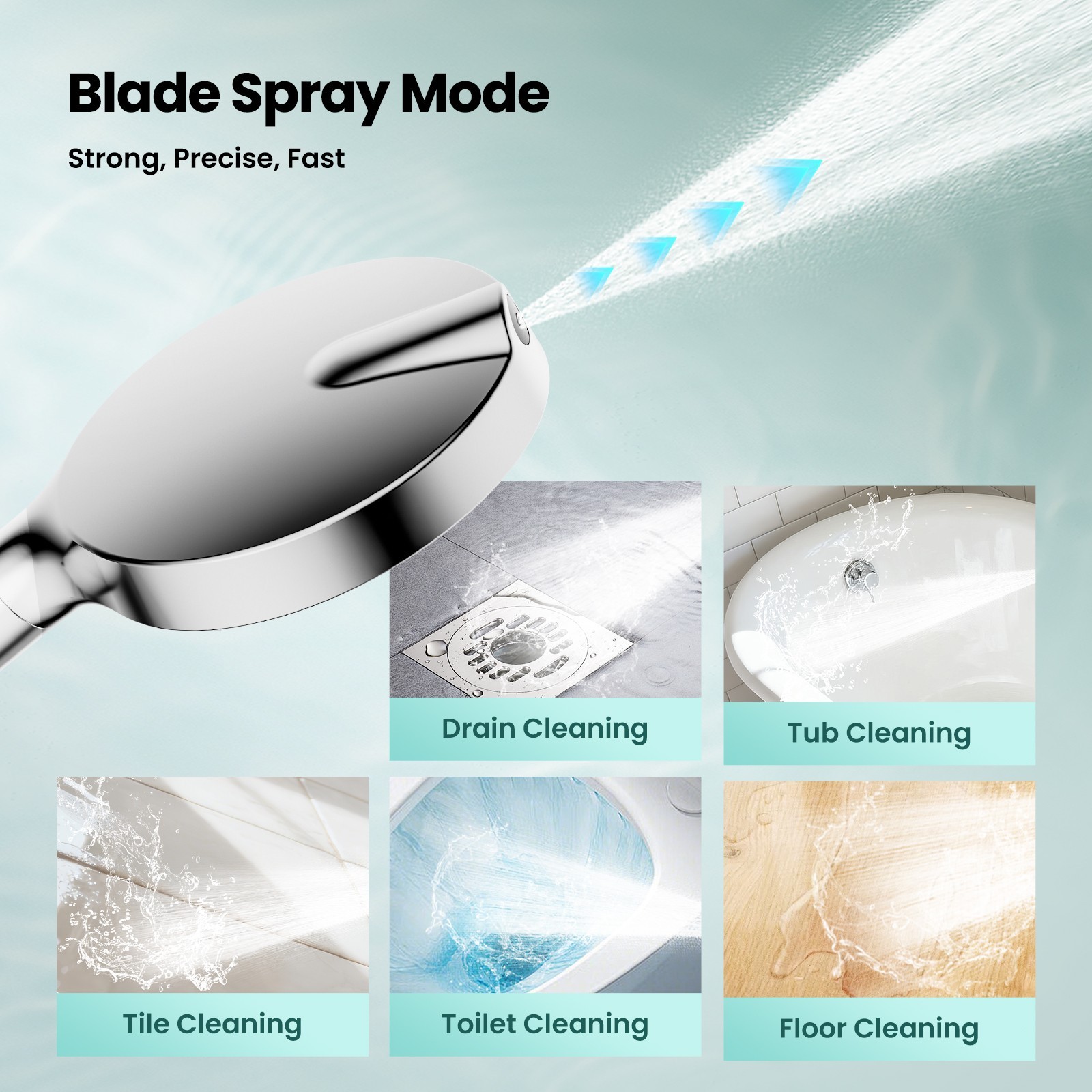 6 Spray Settings High Pressure shower Head with Filter, Handheld Rainfall Combo