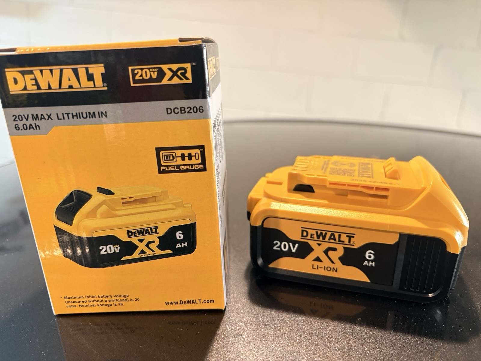 DEWALT DCB206 20V 6Ah XR Lithium Ion Battery – New 2026