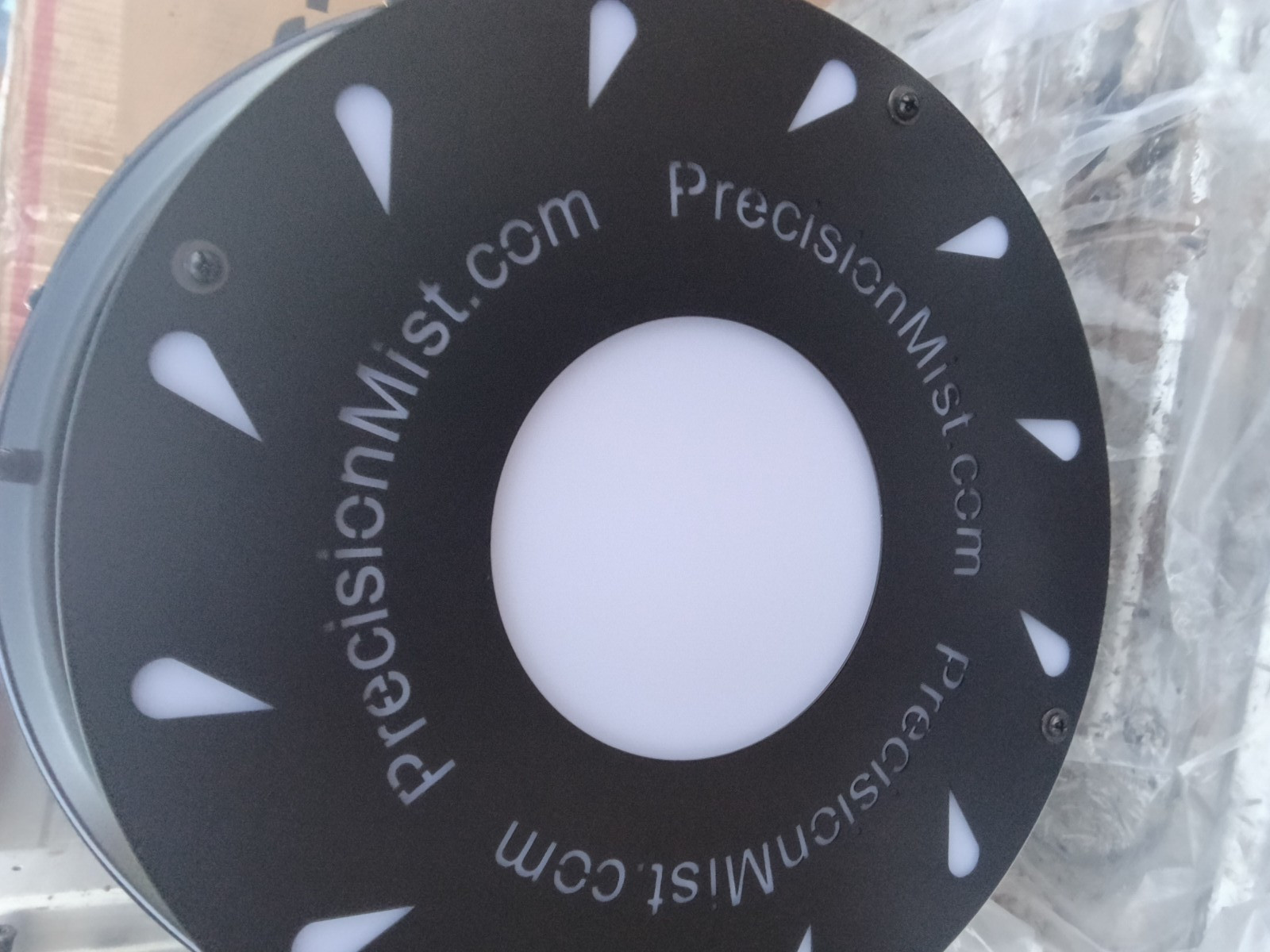 Precision Mist Mini Luxaire 14in Black Misting Ceiling Fan LED 6 Speed