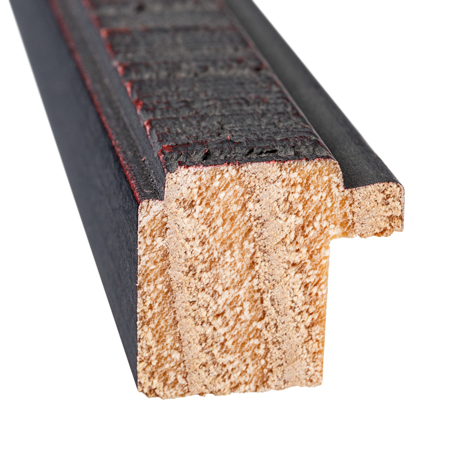 Square Textured Brown Picture Frame – UV Acrylic, Backing, Hanging Hardware