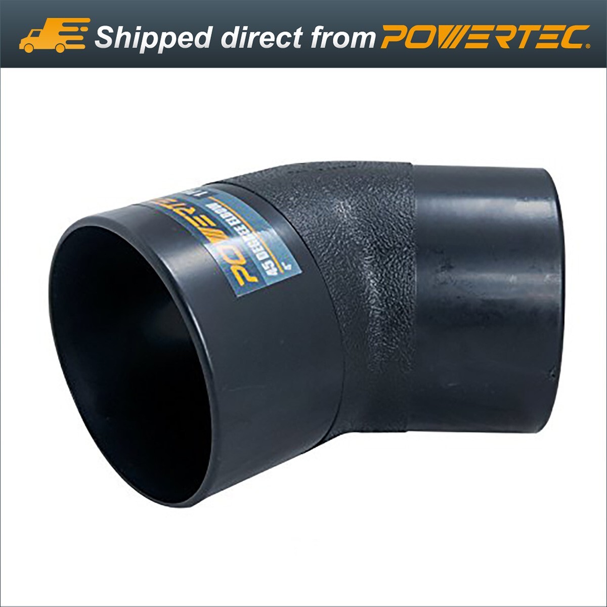 POWERTEC 70183 4?? 45 Degree Elbow – ABS Plastic Dust Collector Connector