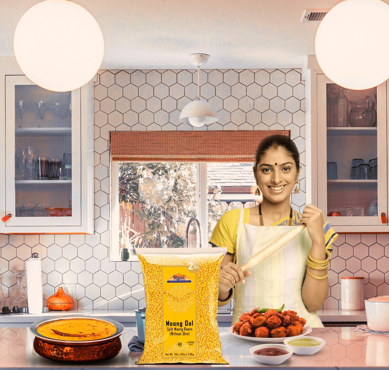 Rani Moong Dal (Split Mung Beans without skin) Indian Lentils, 32oz (2lbs) 907g