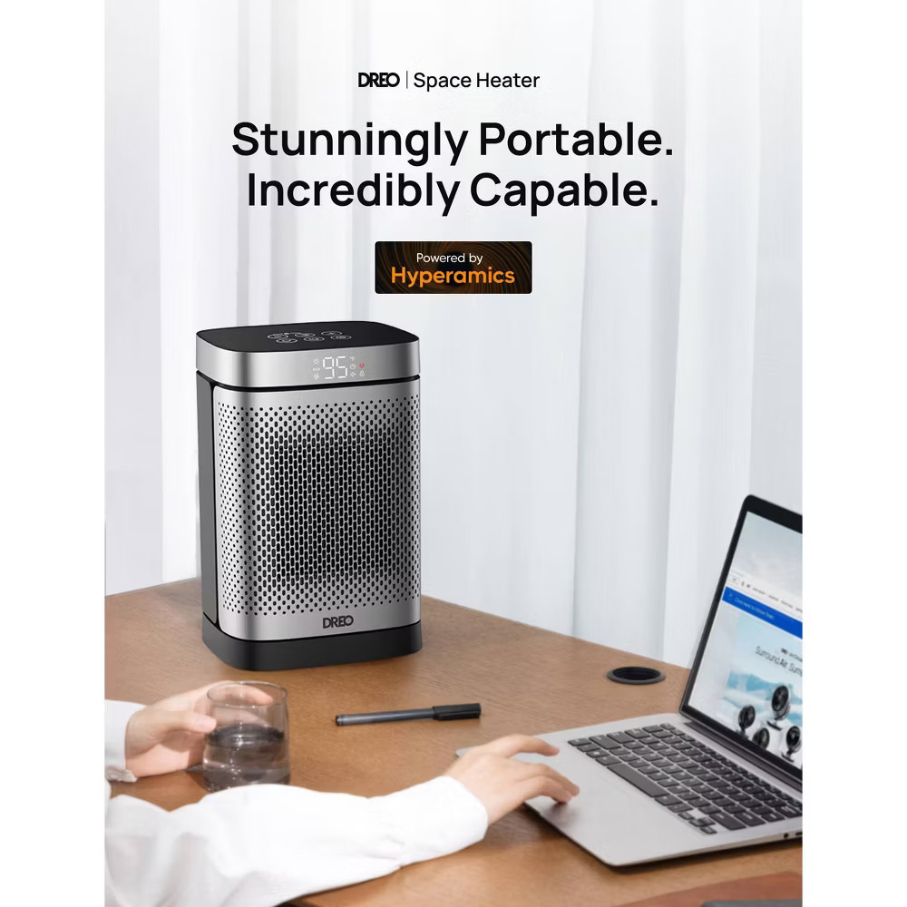Dreo 1500W Atom Core PTC Heating Oscillating Tower Space Heater with Remote
