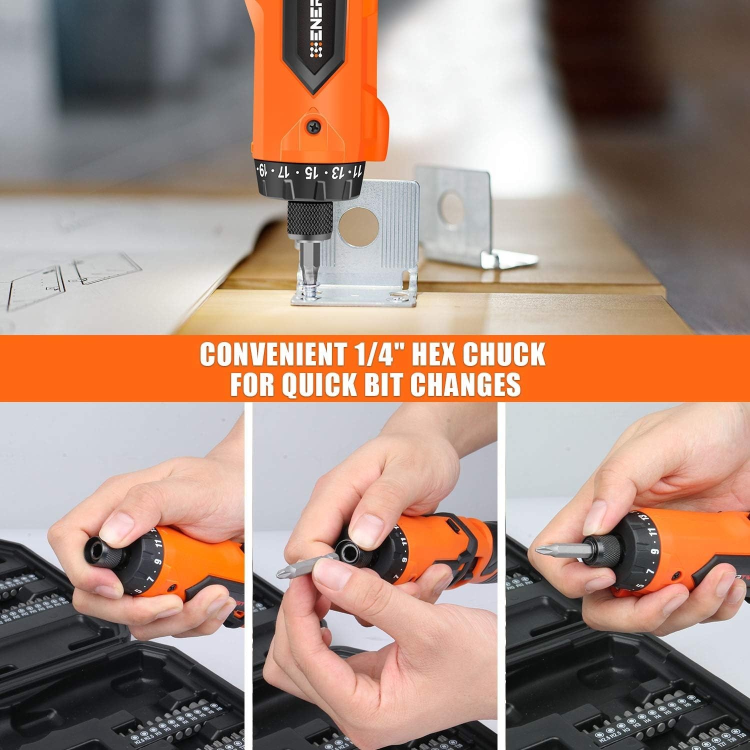 Enertwist Cordless Screwdriver 8V Max 10Nm Electric Screwdriver Rechargeable…