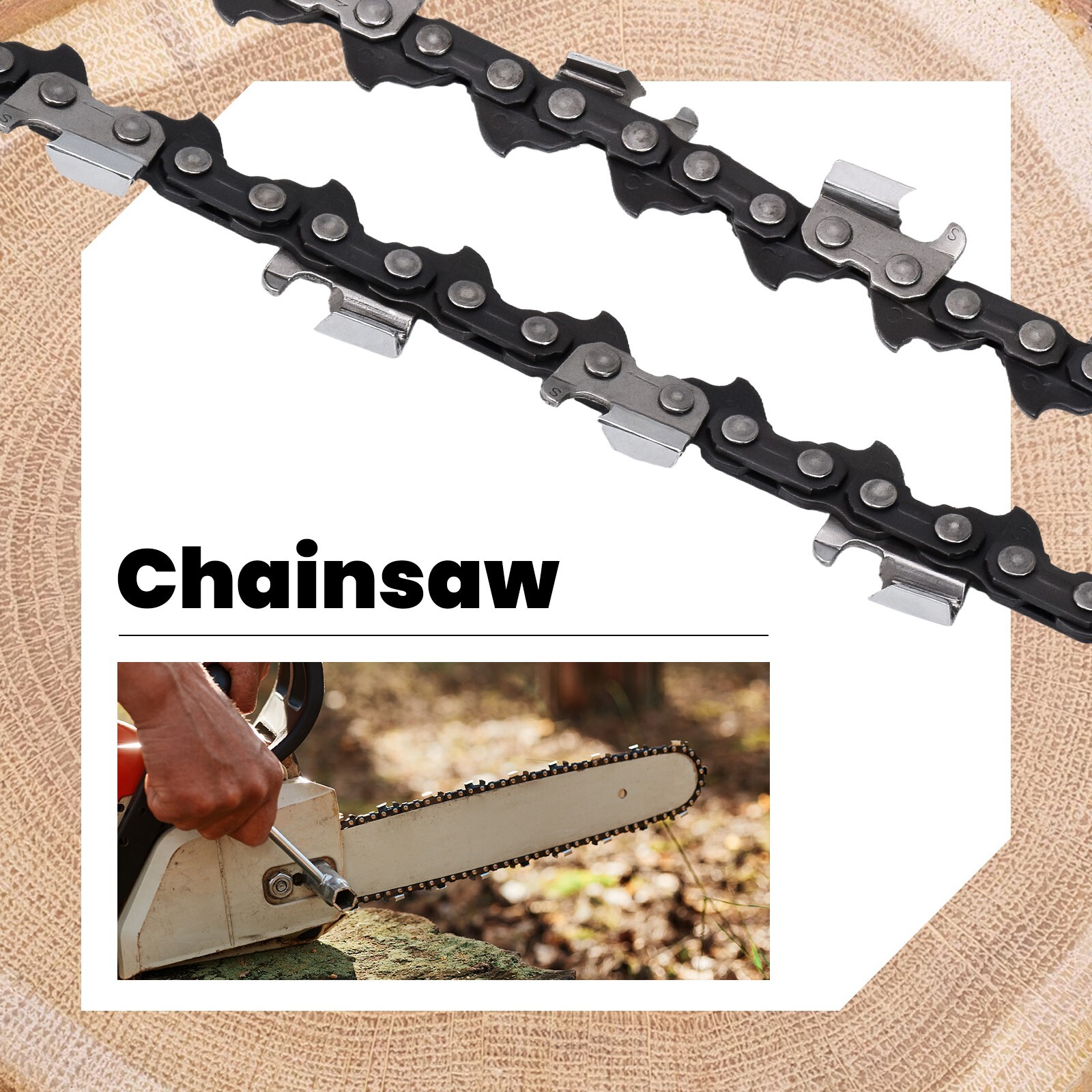 3 Pack 20″ inch Chainsaw Saw Chain Blades 3/8″ Pitch .050 Gauge 72DL Drive Links