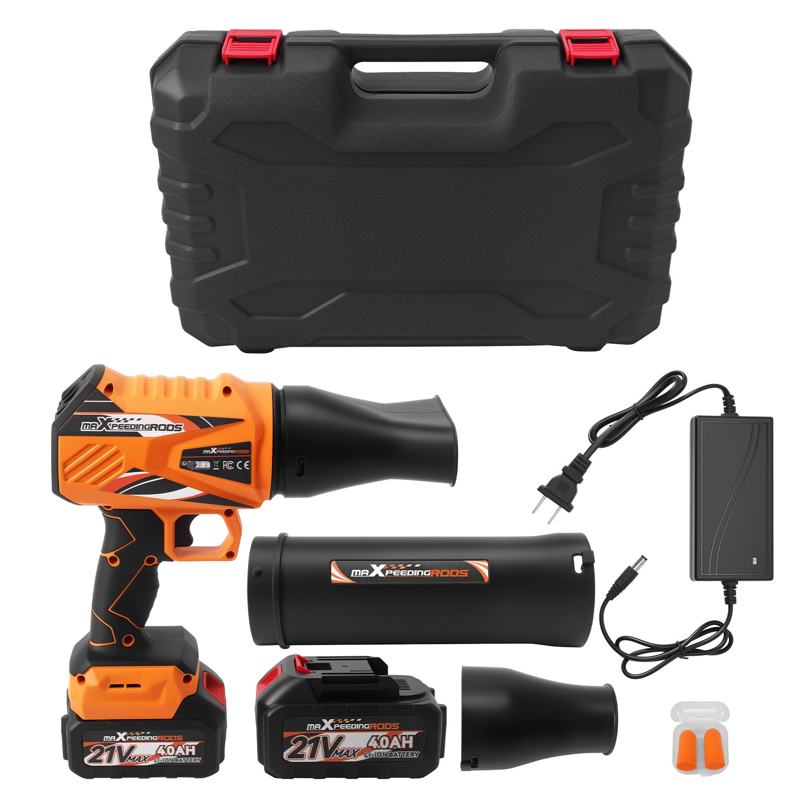 Brushless Leaf Blower Cordless 21V 550 CFM Variable Speed 2 Battery Kit