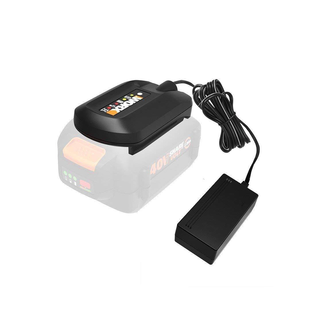 WA3747 WORX 40V MaxLithium Battery Charger for Trimmer, Hedge Trimmer, Blower