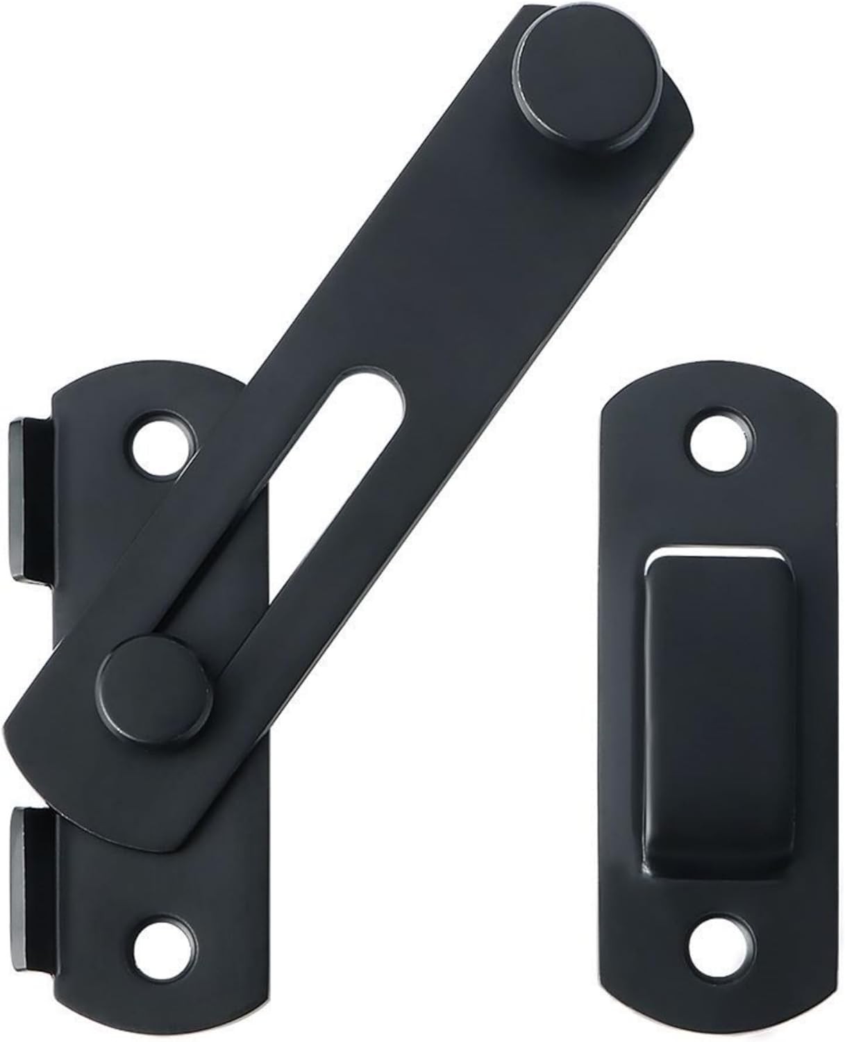 2PCS Heavy Duty Barn Door Lock 180°Flip Sliding Latch Lock Stainless Steel Matte