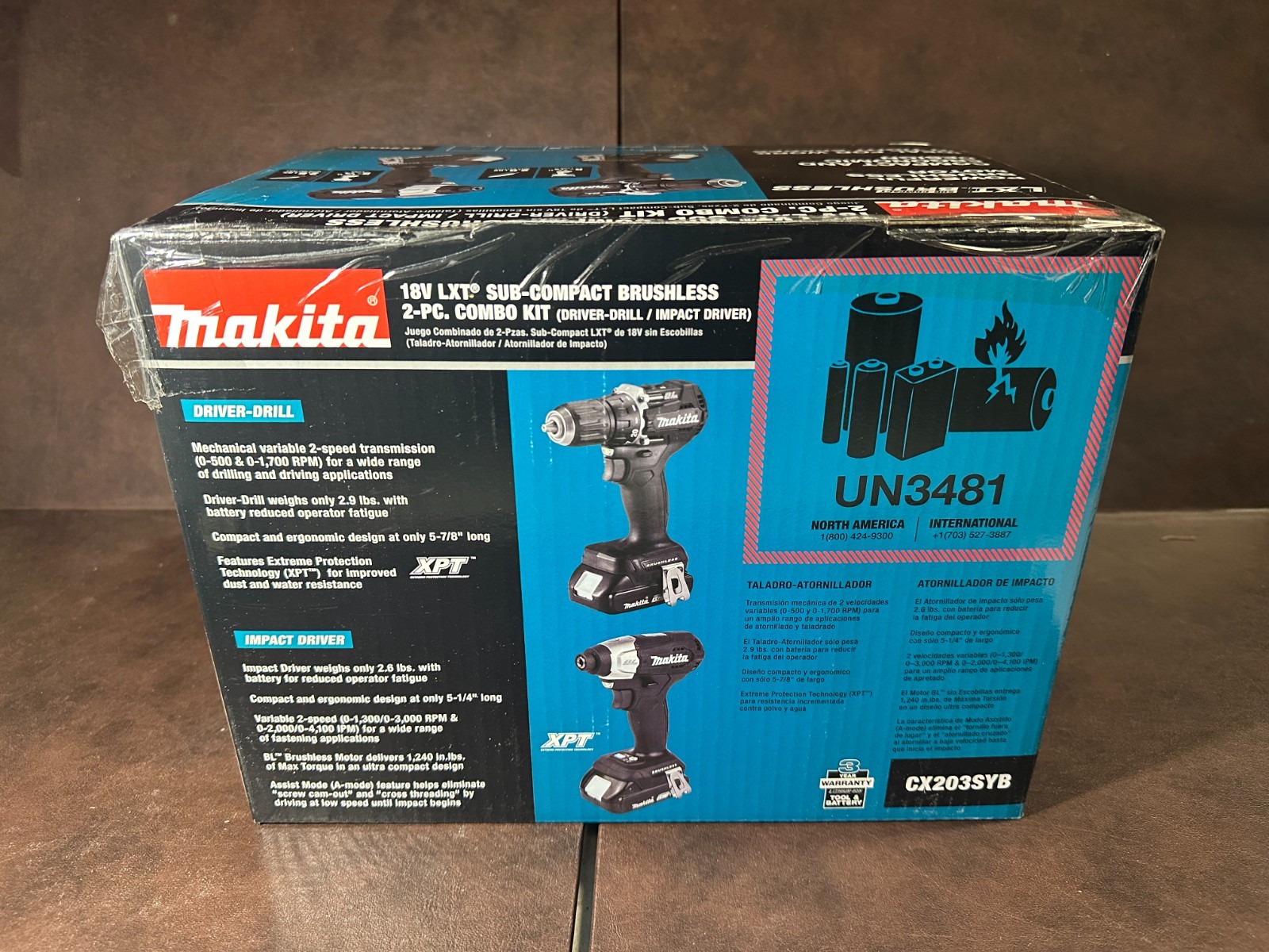 Makita CX203SYB Drill and Impact Driver Kit, Sealed, NIB