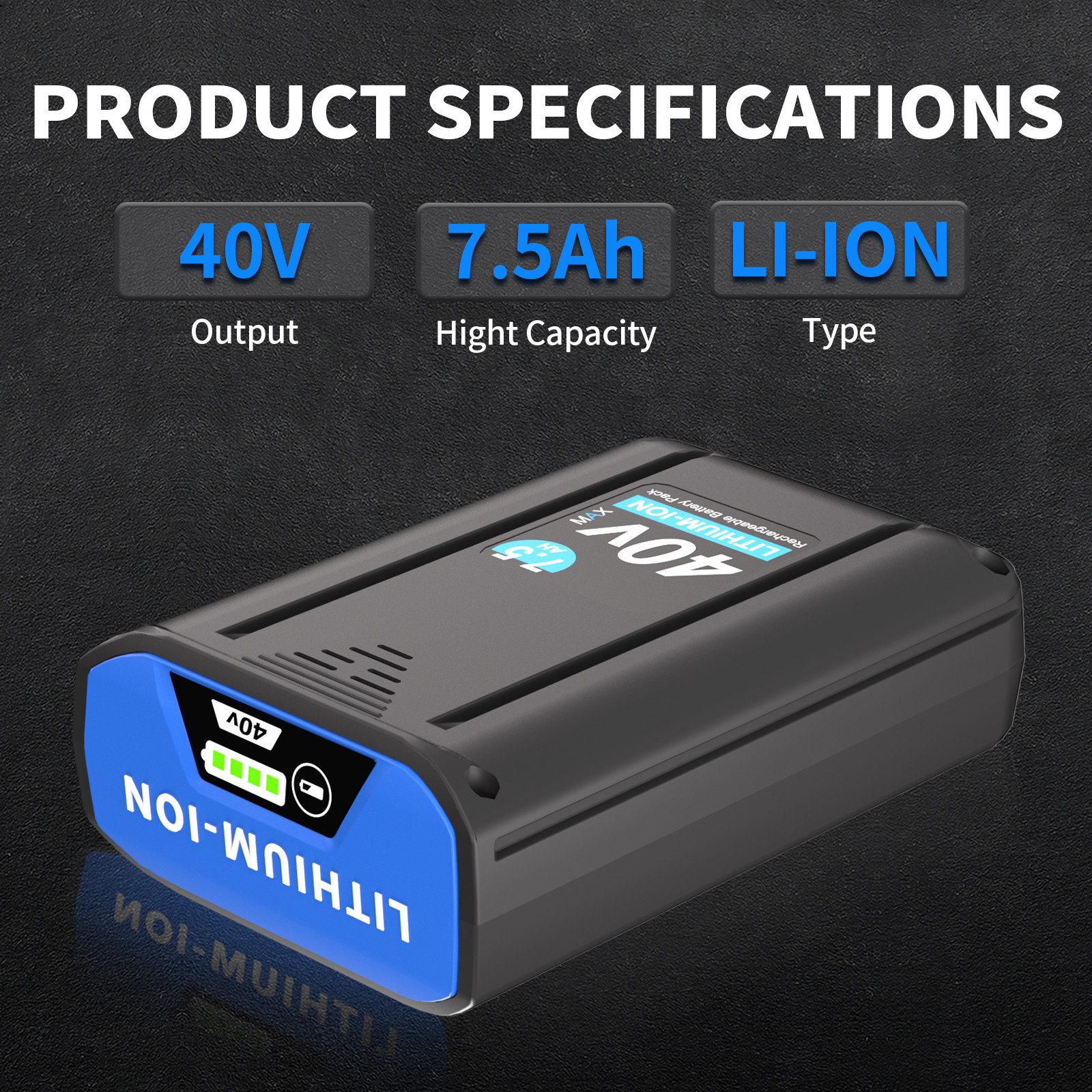 PACK For Kobalt 40v MAX 4.0Ah / 6.0Ah / 7.5Ah Li-Ion Battery KB440-03 KB540-06