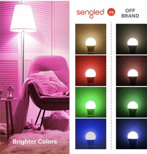 2 x Sengled Multicolor Smart A19 9w LED 60W Bulb Bluetooth Works w/Alexa NEW
