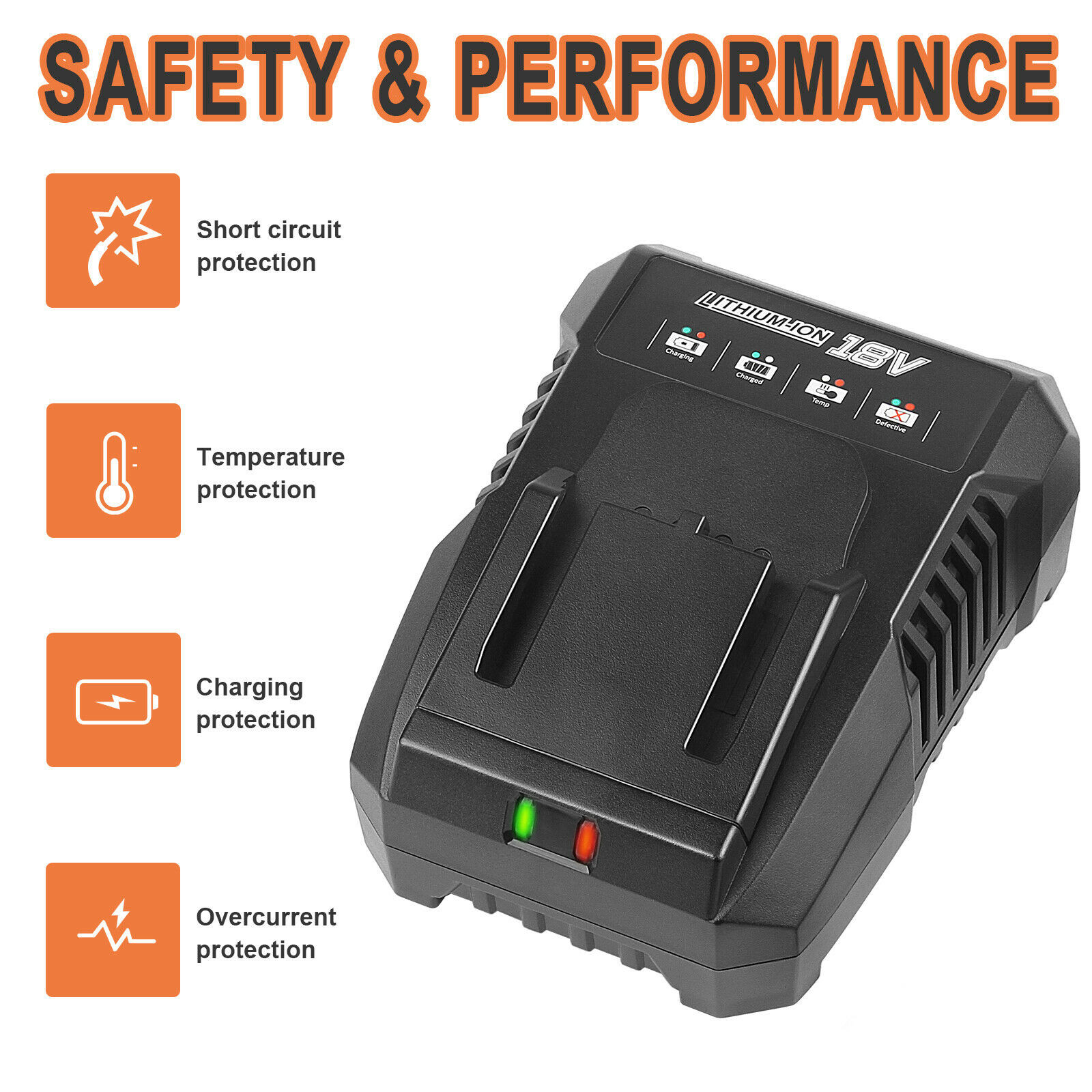 2PACK For Ridgid 18V R840085 8.0Ah Lithium-ion Battery OR Charger 18Volt R840087