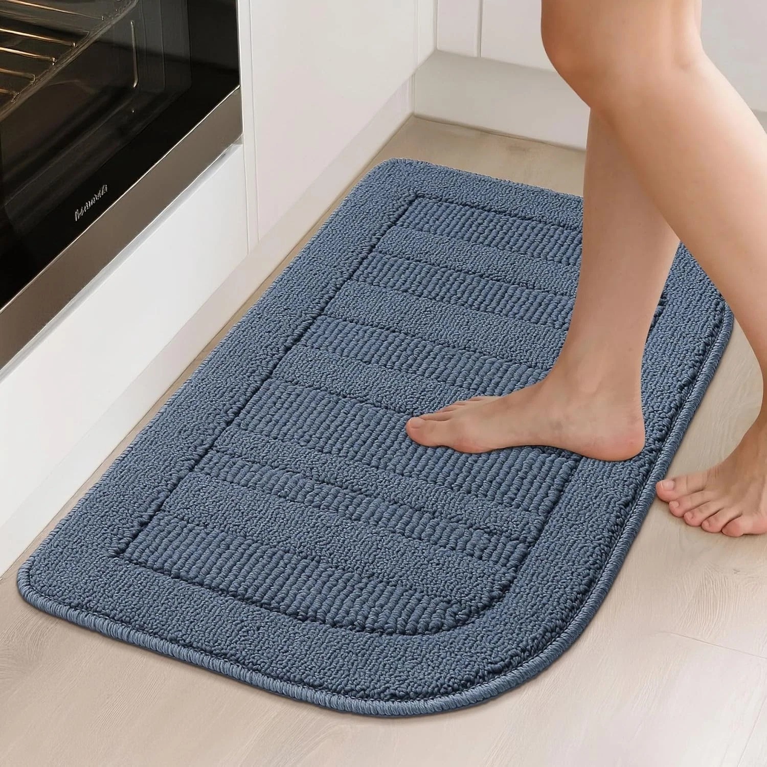 30×18 Inch Kitchen Rug Mat Durable Kitchen Rugs Non-Slip Washable Absorbent K…