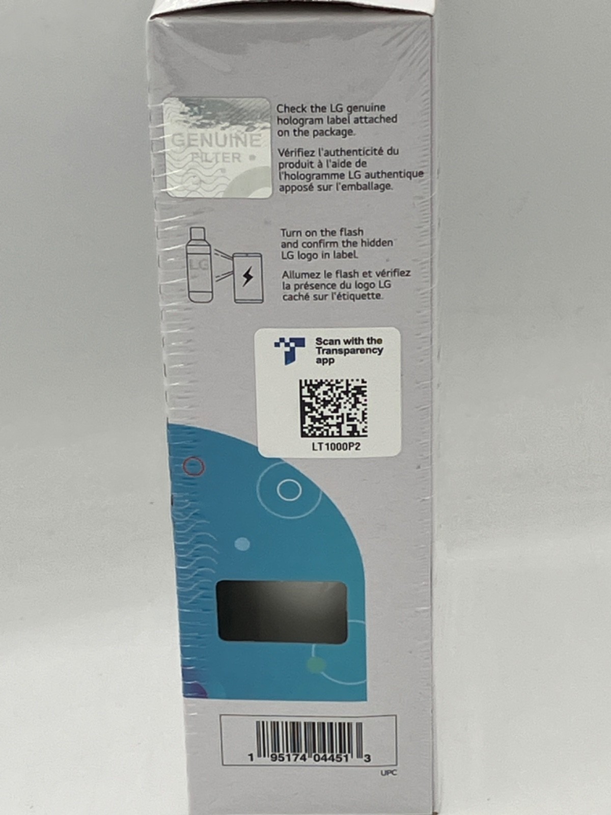 2 Pk Genuine LG LT1000P2 6-Month /200 Gal Refrigerator Replacement Water Filter