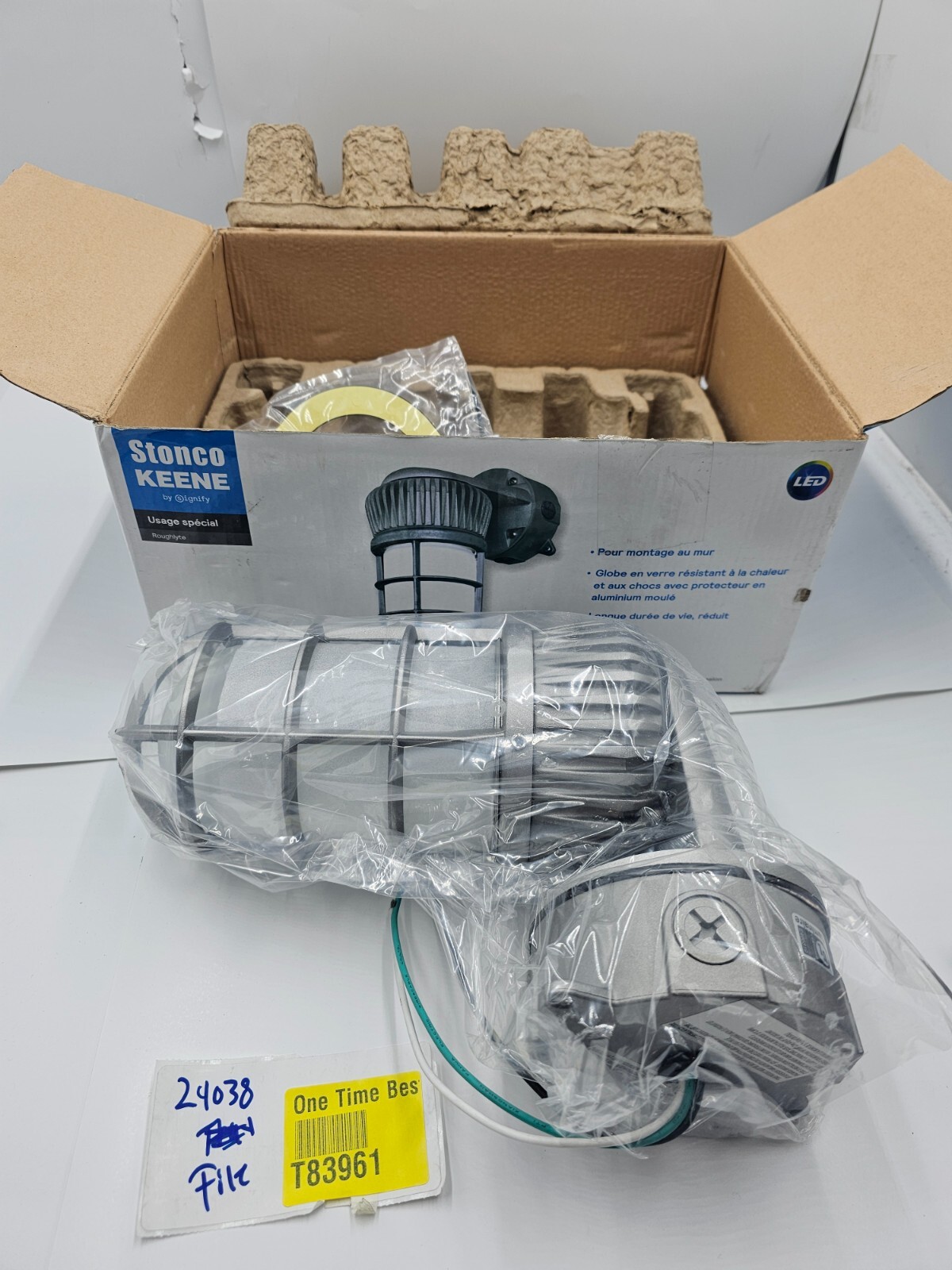 Stonco KEENE VWXL14W-NW-G1-8 Special Purpose Heat Shock Resistant Glass Globe