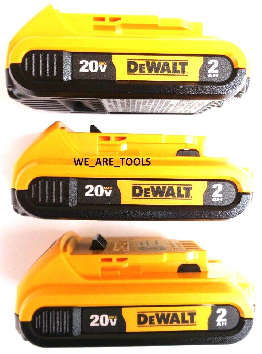(3) Dewalt 20V DCB203 2.0 AH MAX XR Batteries 20 Volt For Drill, Saw