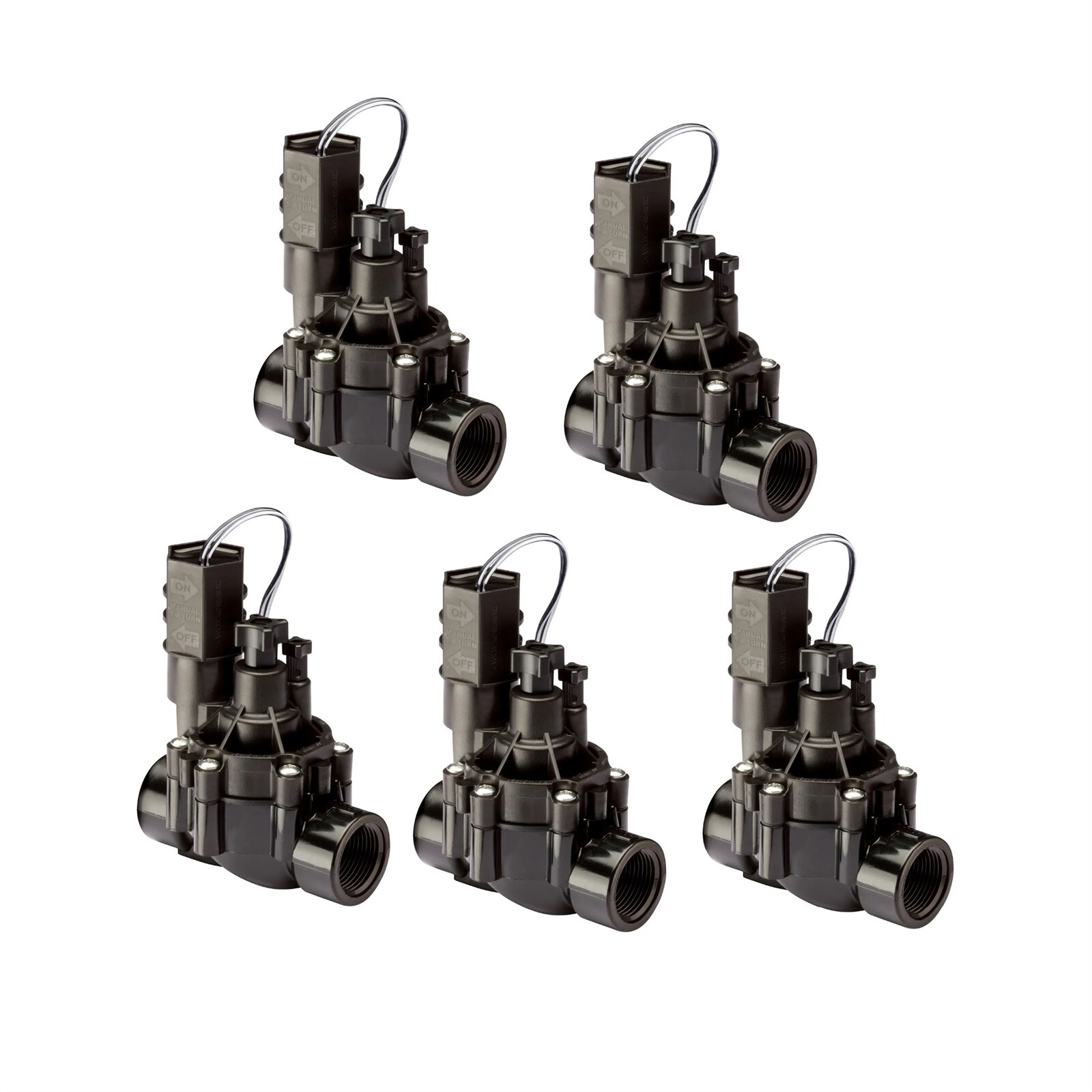 5 Pack Rain Bird 100-DVF 1″ Inlet Residential Sprinkler Valve w/Flow BSP Threads