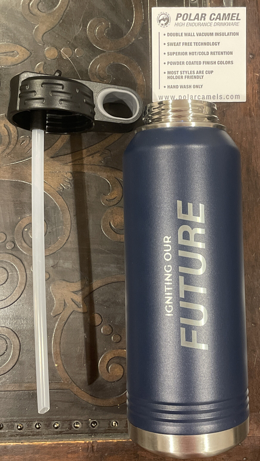 Polar Camel 20oz Vacuum Insulated Water Bottle Travel Tumbler Cup IGNITE Slogan