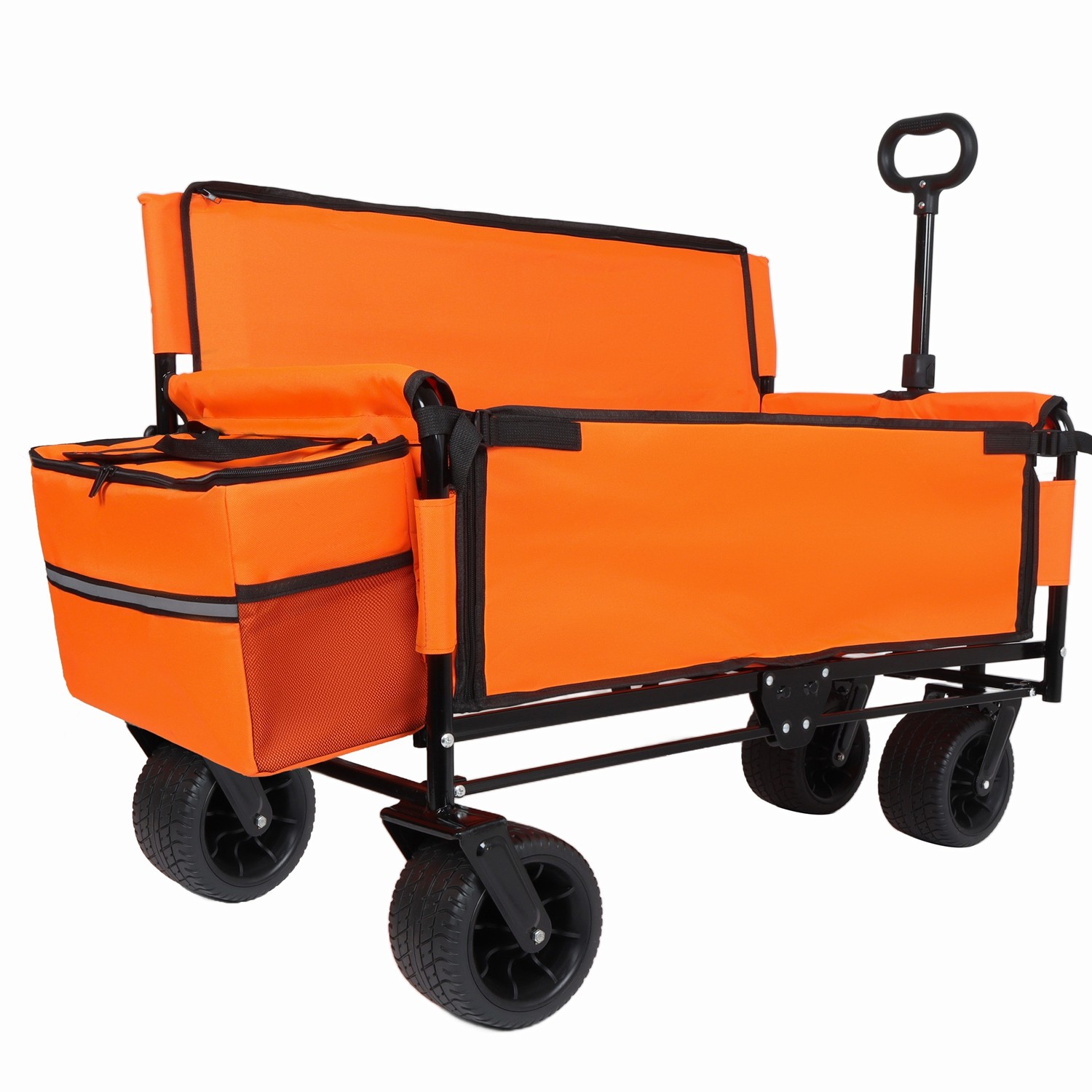 3in1 500lbs Heavy Duty Folding Wagon Cart w/ 180L Storage Bag For Camping Sports