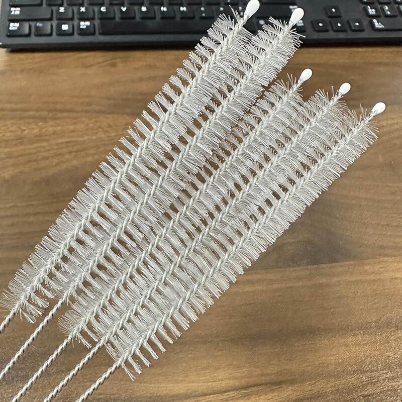 5 Pcs Extra Long Straw Cleaner Brushes Stainless Steel Reusable Easy Clean Tubes