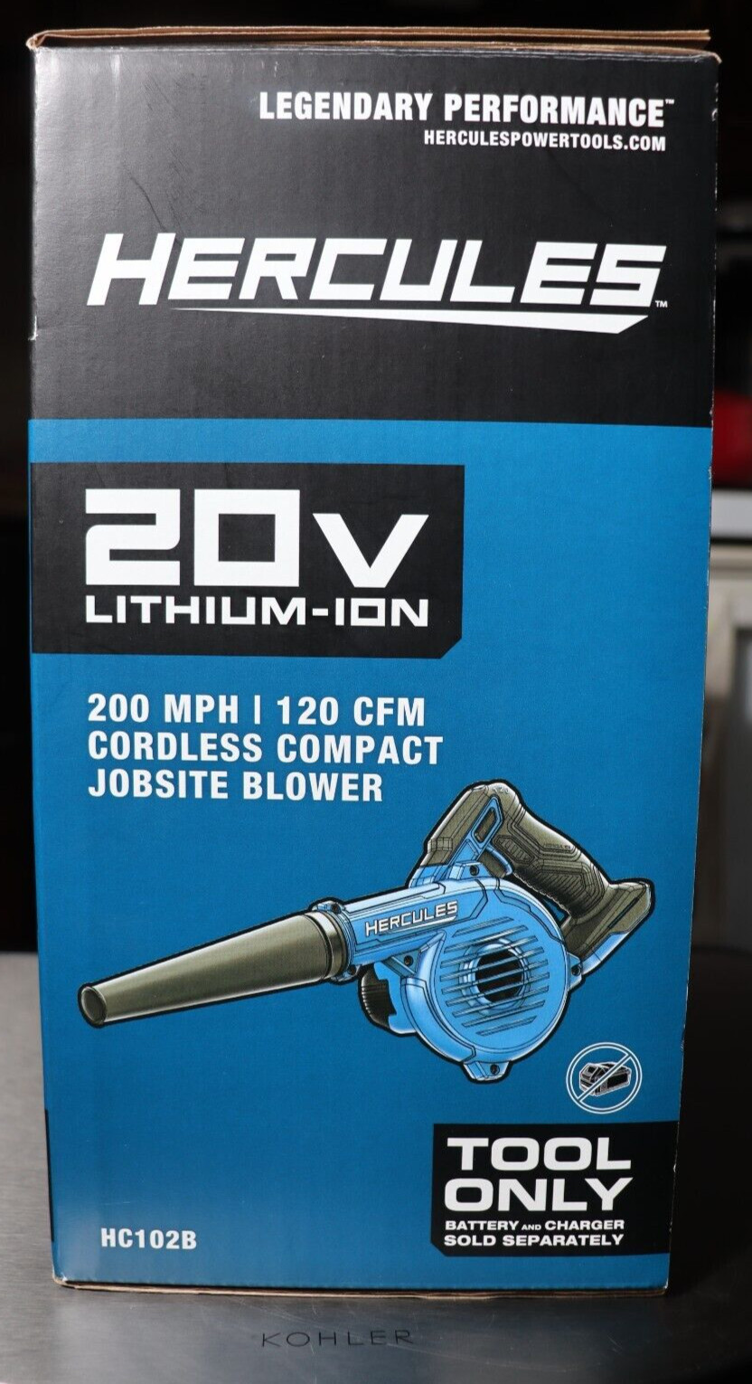 Hercules-20V Cordless Compact Jobsite Blower – 200 MPH Jet Air Flow Tool Only Ne