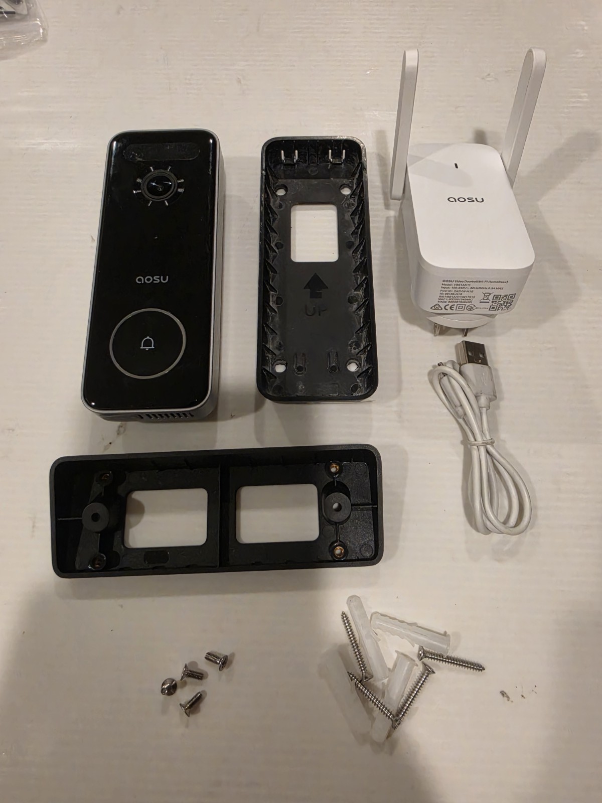 READ DESCRIPTION!!! AOSU Video Doorbell Ultra Wi-Fi Battery Alexa Google Home