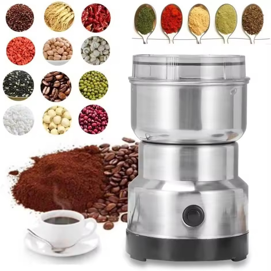 Electric Coffee Grinder Stainless Steel Spice Bean Herb Nut Grinder 150W