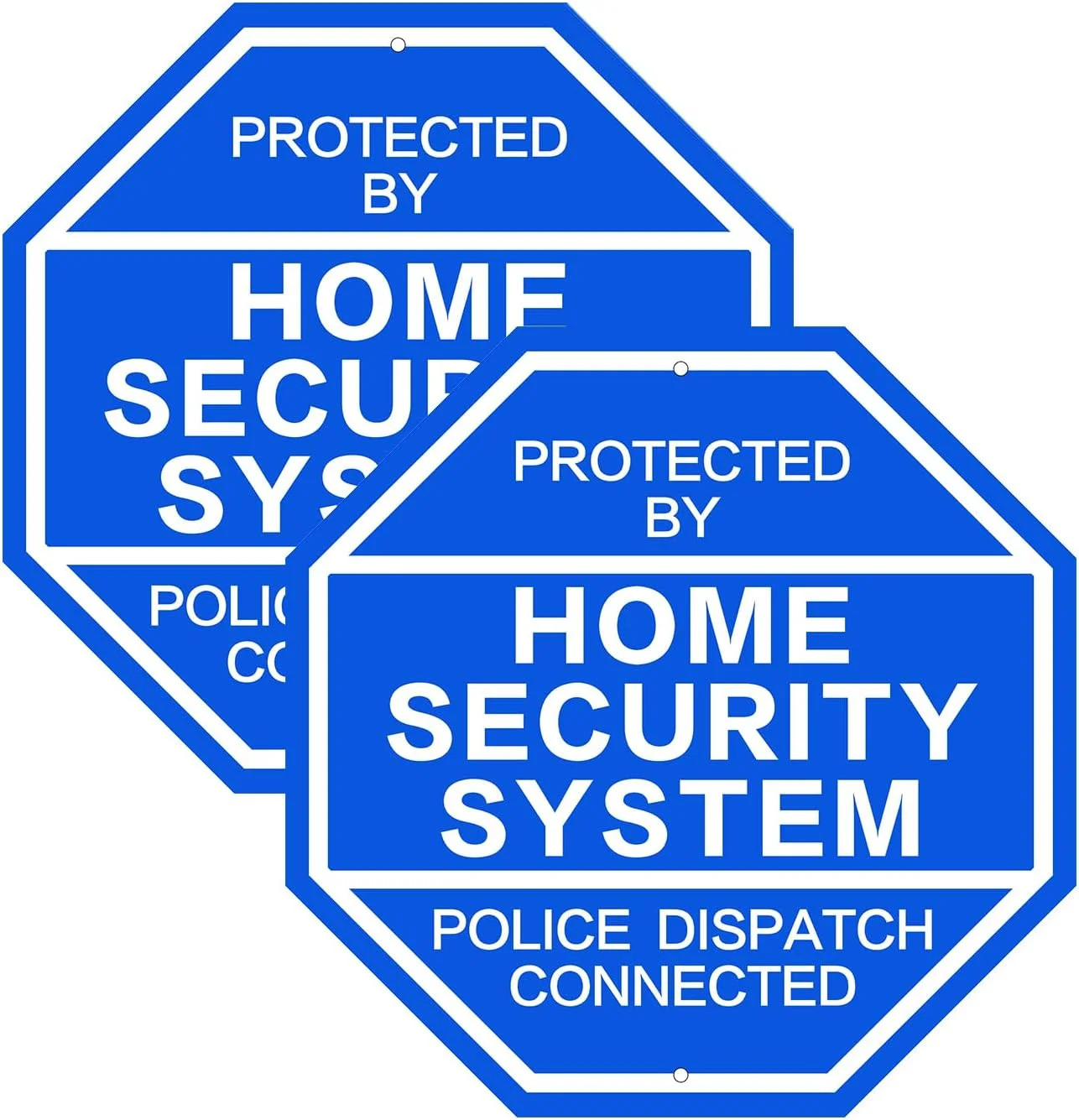 2Pack 10” X 10” Reflective Aluminum Home Security Sign, Weatherproof Yard Warn