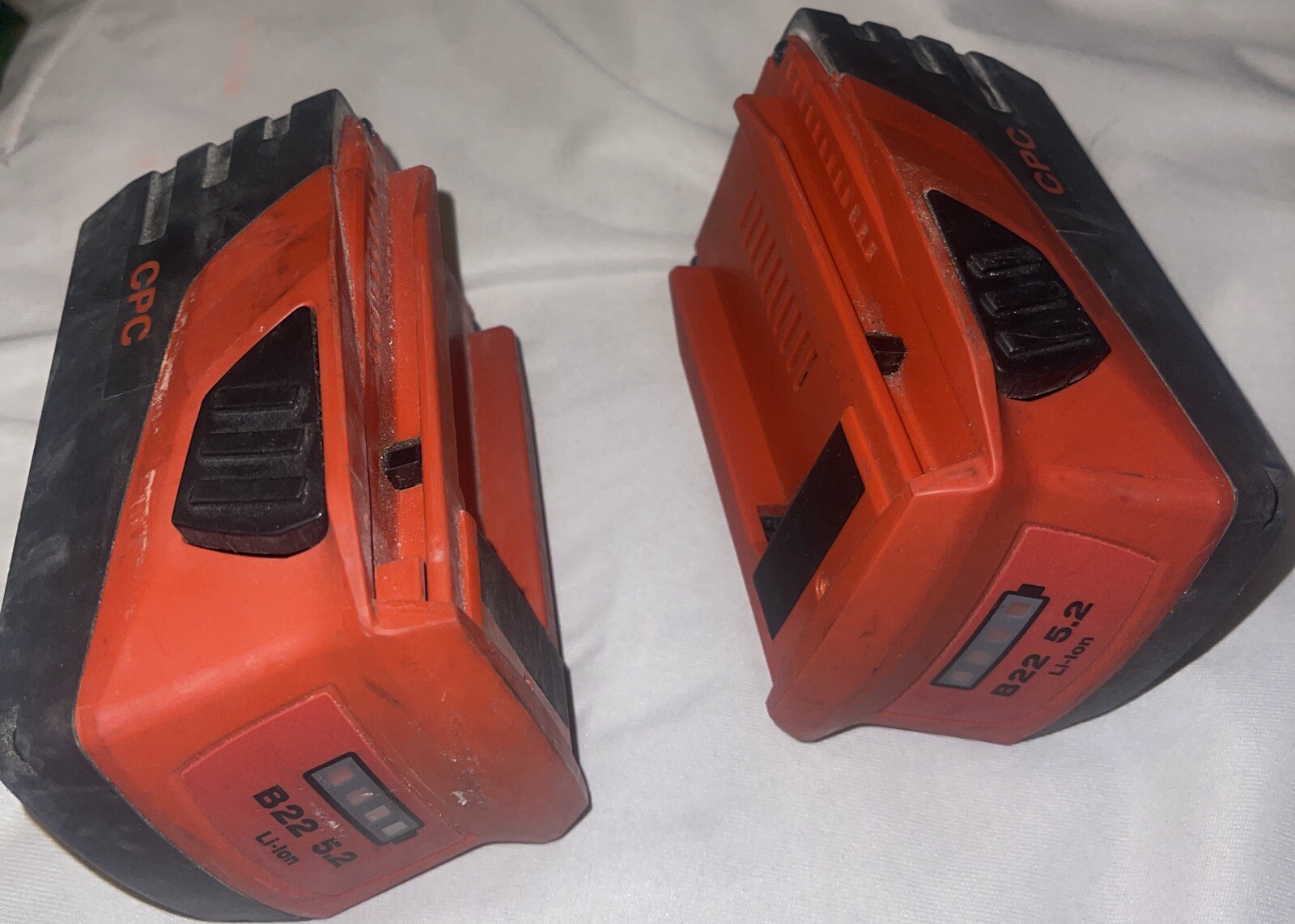 2 Hilti CPC B22 5.2Ah Li-Ion Cordless Tool Batteries
