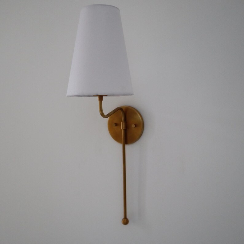 Glimmering Elegance Handcrafted Brushed Brass Wall Lamp Brilliance Bedroom Lamp
