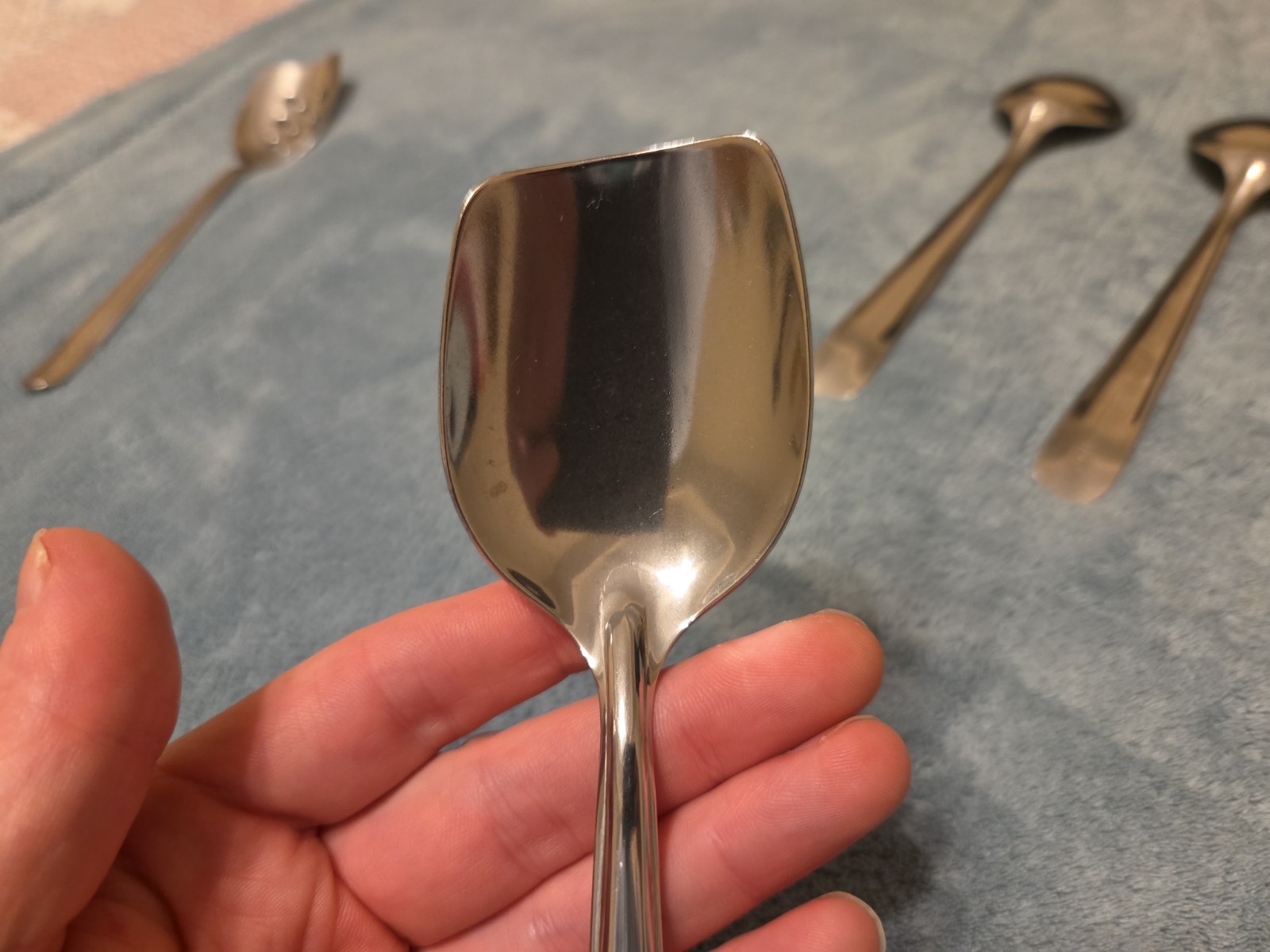 Lot Of 6 Richcraft Stainless Steel Serving Spoons 8.5” Made in USA