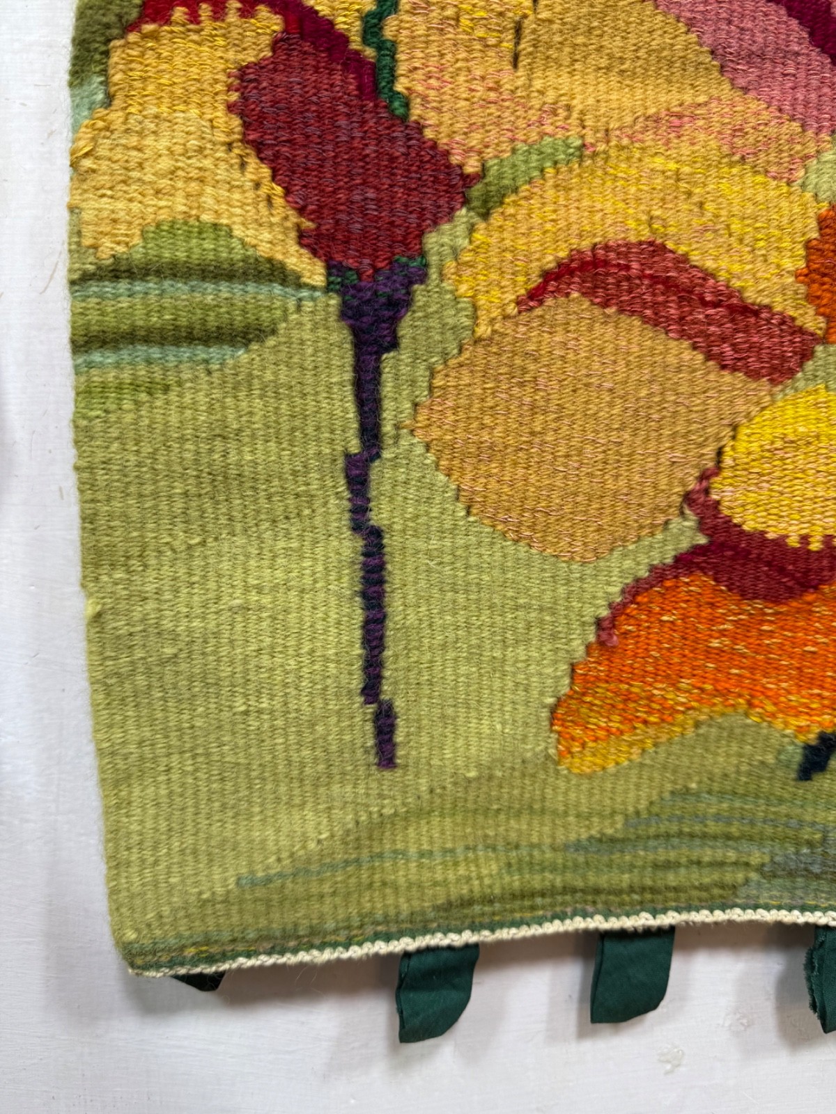 Vintage Beautiful Hand Woven Wool Weaving Tapestry Kilim Rug 50×41 Cm