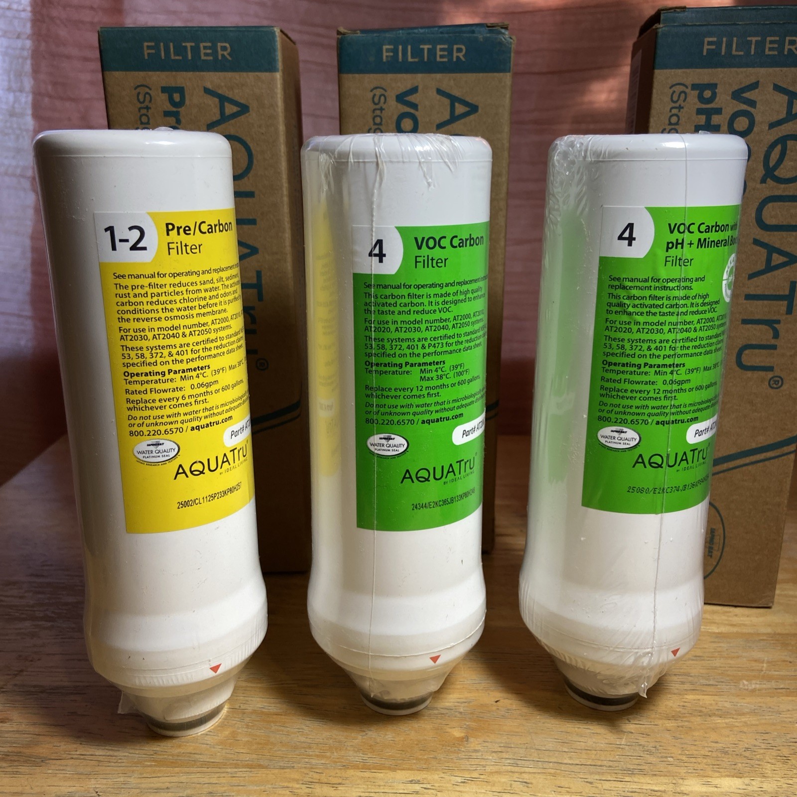 (3) AquaTru Sealed Filters Read Description For Details