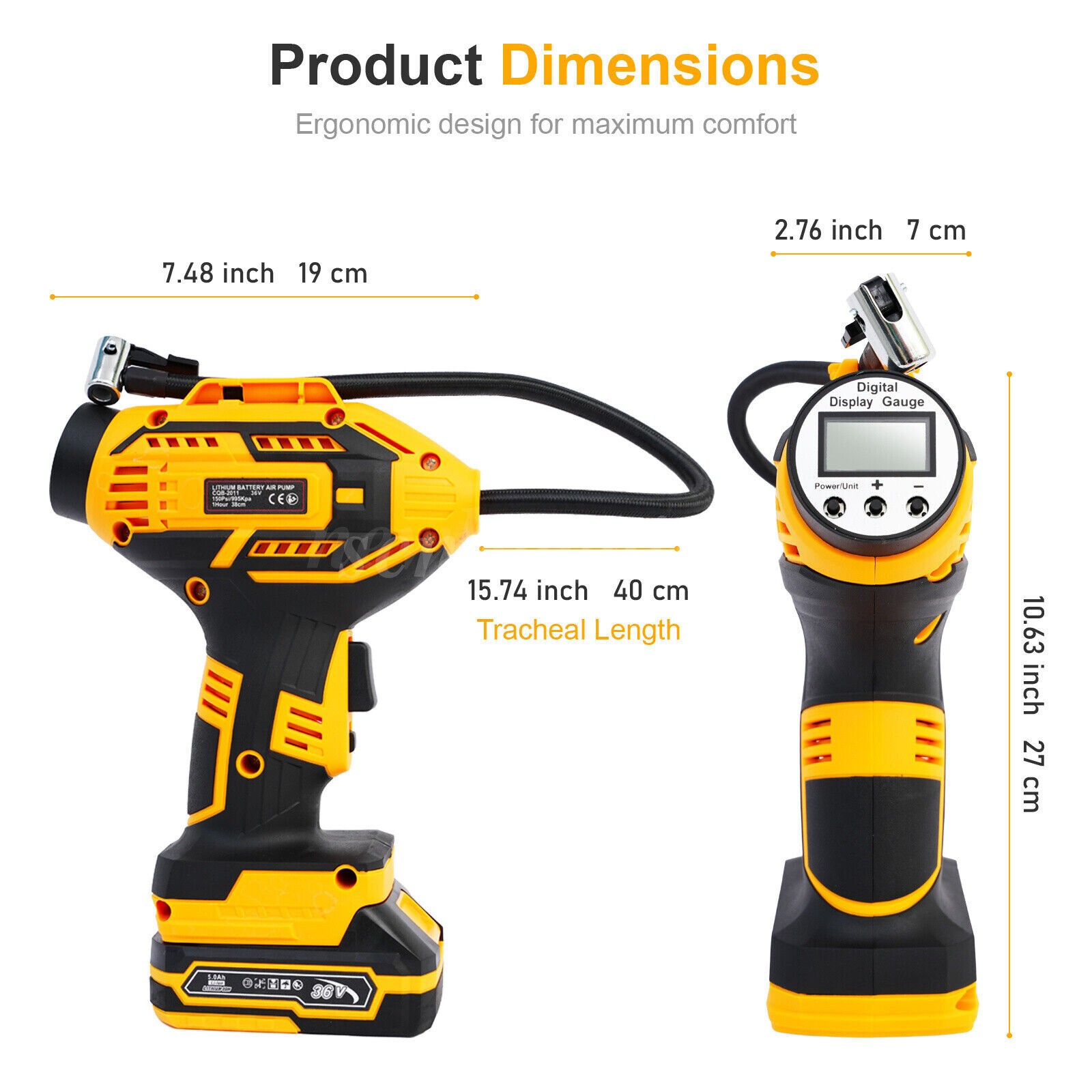 Car Air Tire Pump Inflator Compressor LED Digital Electric Portable 980kPa 20V