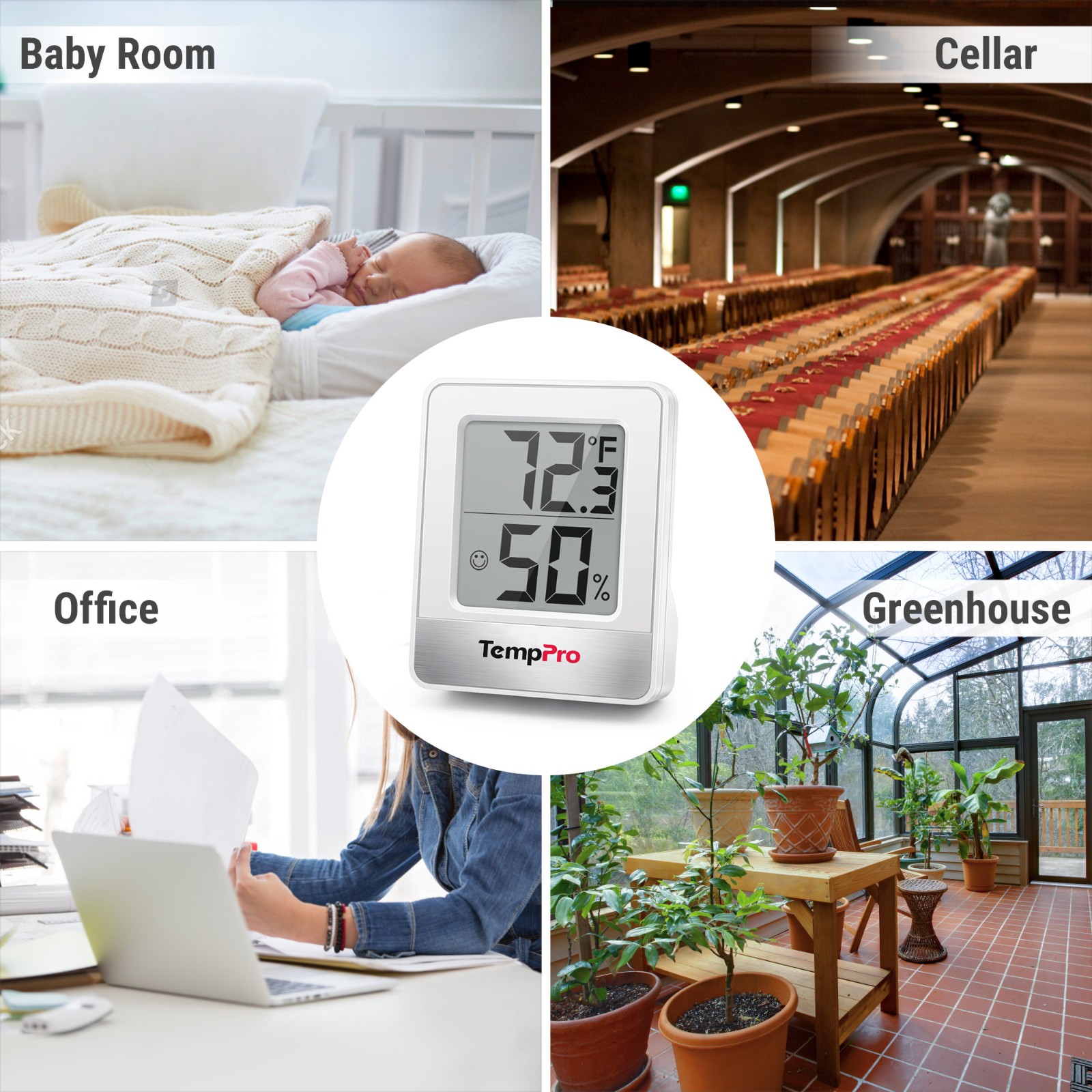 Mini ThermoPro LCD Digital Indoor Hygrometer Thermometer Humidity Monitor Meter