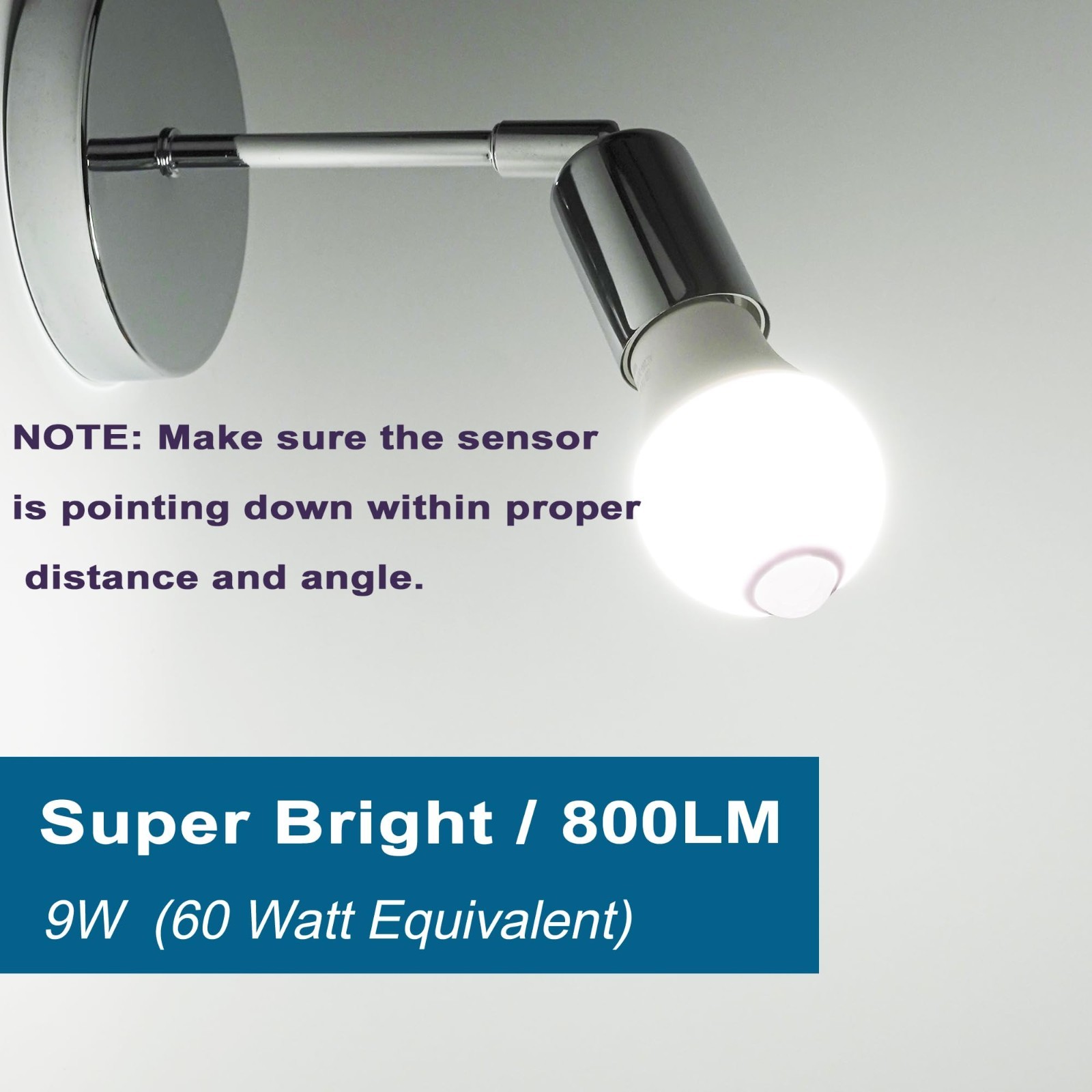 6-Pack Motion Sensor Light Bulb Dusk to Dawn LED 9W (60W Eq) E26 PIR Security