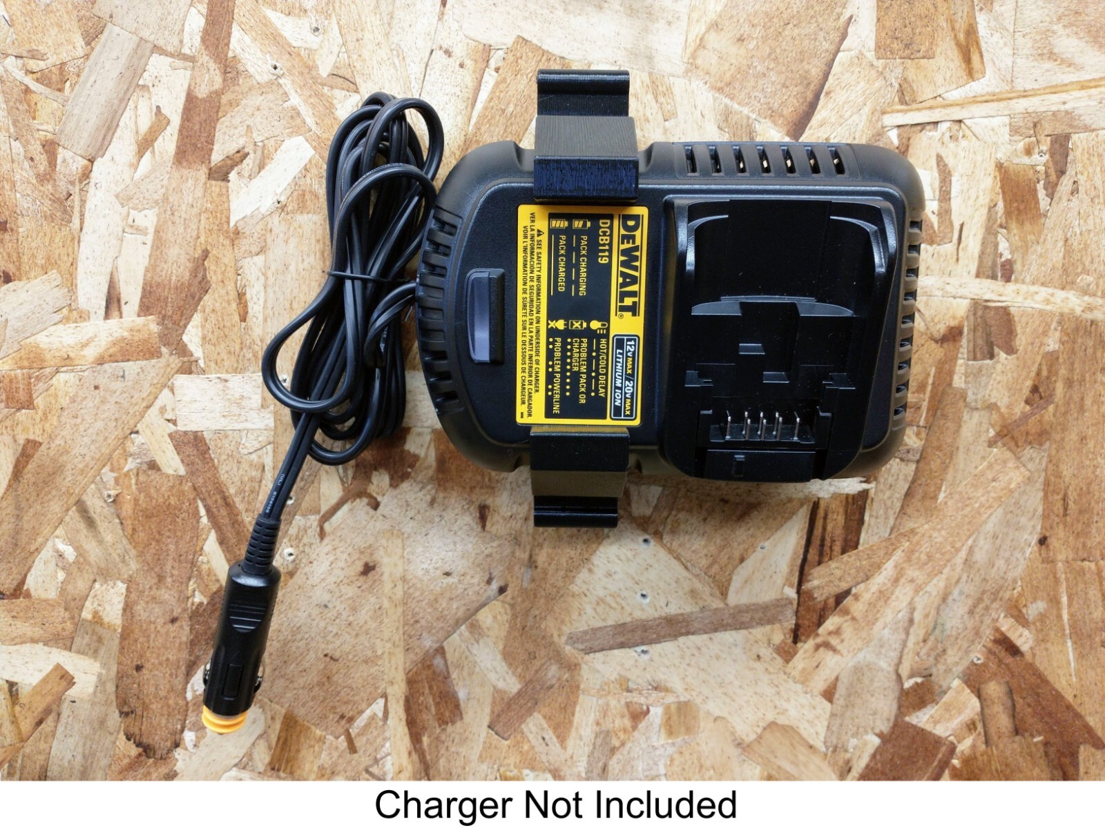 Wall Mount for DeWalt DCB119 DC Car Charger, Made in USA