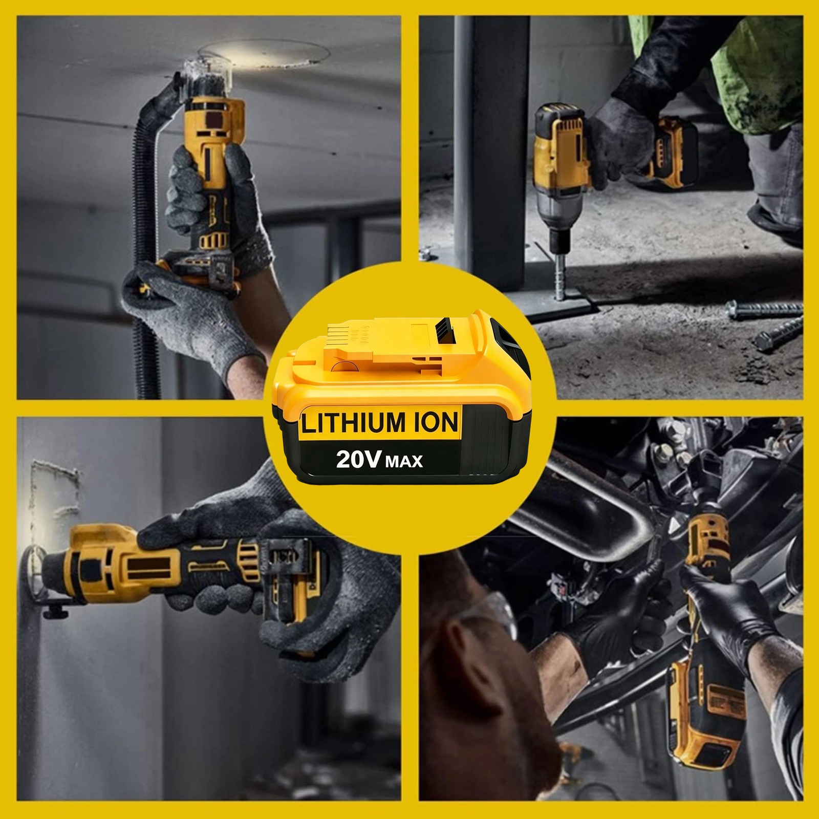 4x 8Ah Lithium Battery for DeWalt 20V MAX DCB206 DCB204 DCB200 & DCB104 Charger