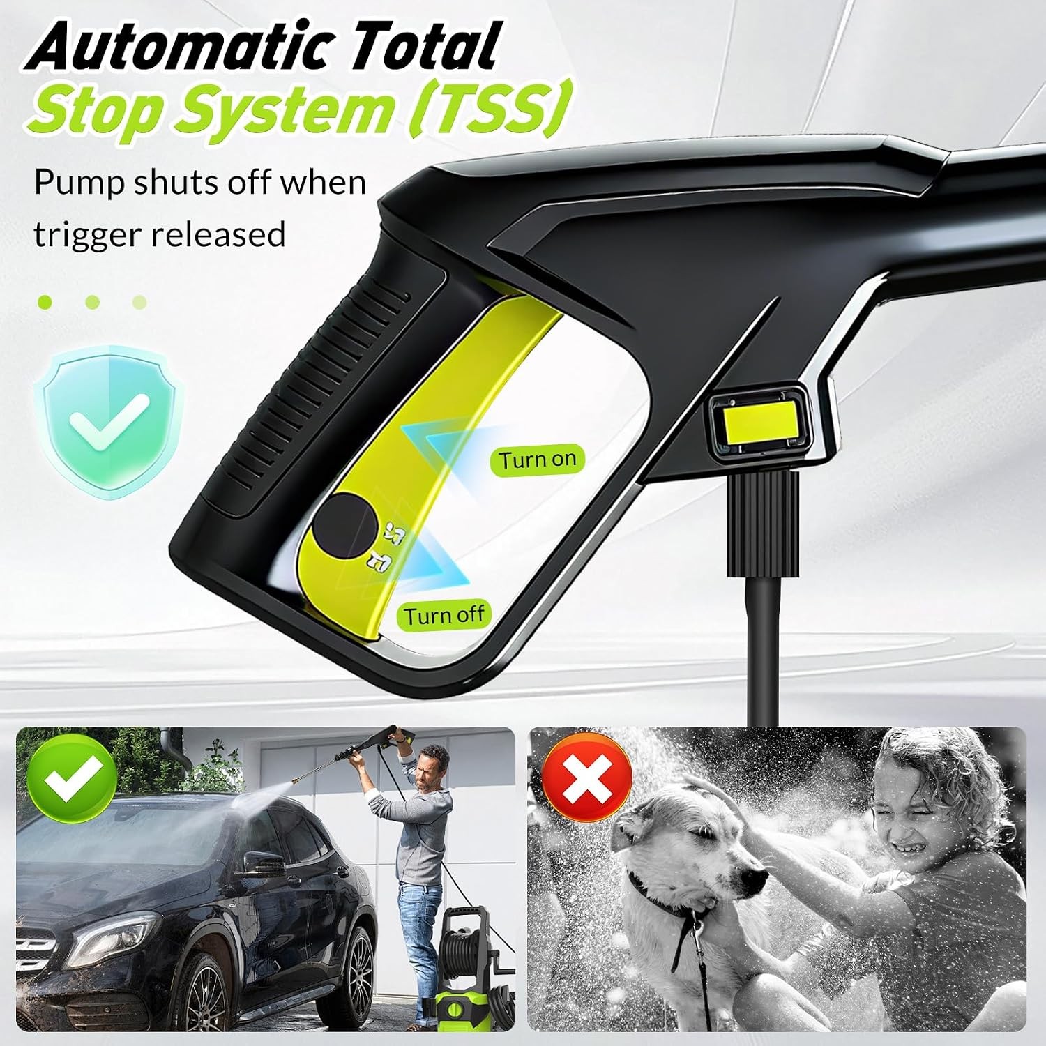 2026 Upgraded 5000PSI High Pressure Water Spray Gun Car Washer w/ 4 Nozzles US