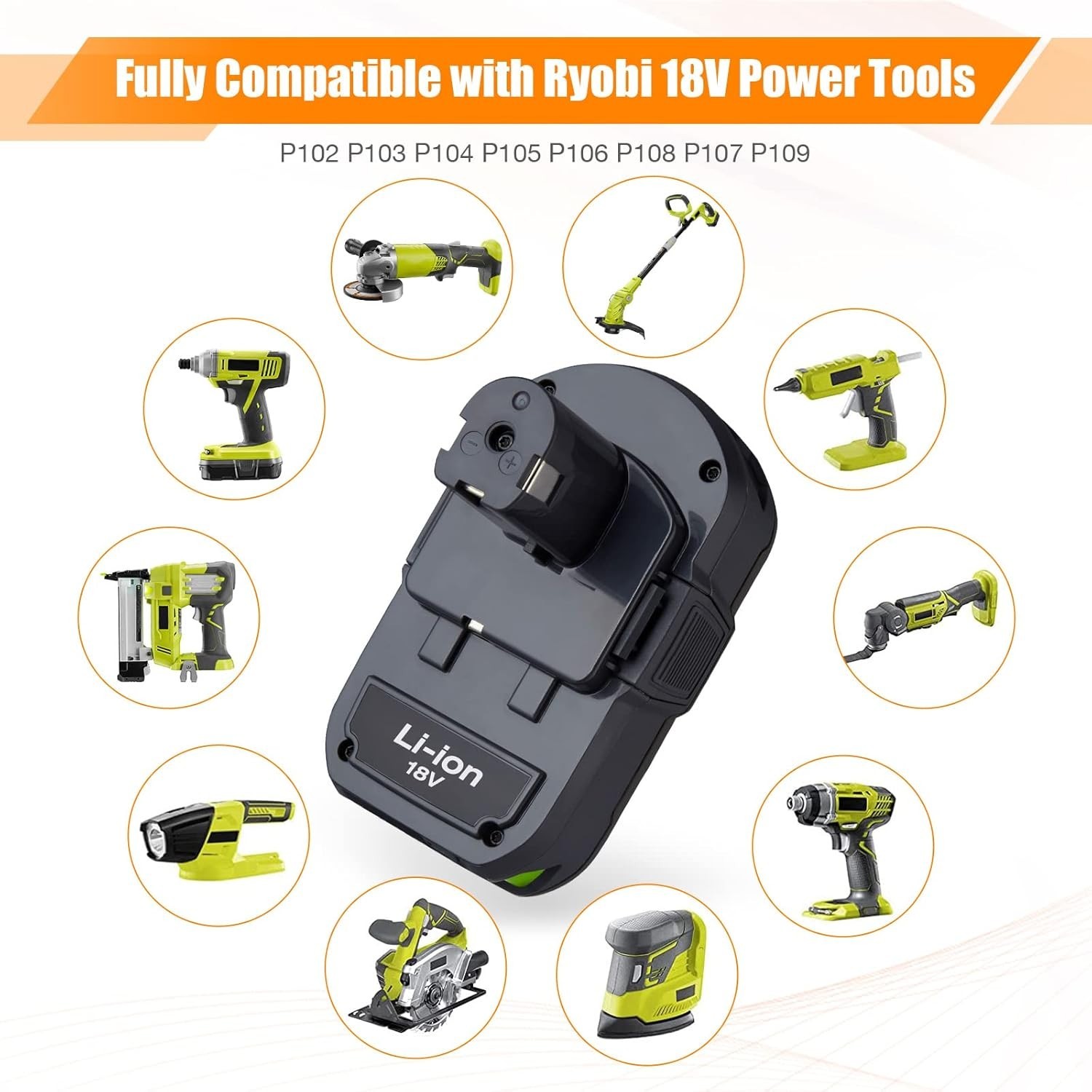 18V 3.0AH For Ryobi One Plus P103 18 Volt Lithium-ion High Capacity Battery New