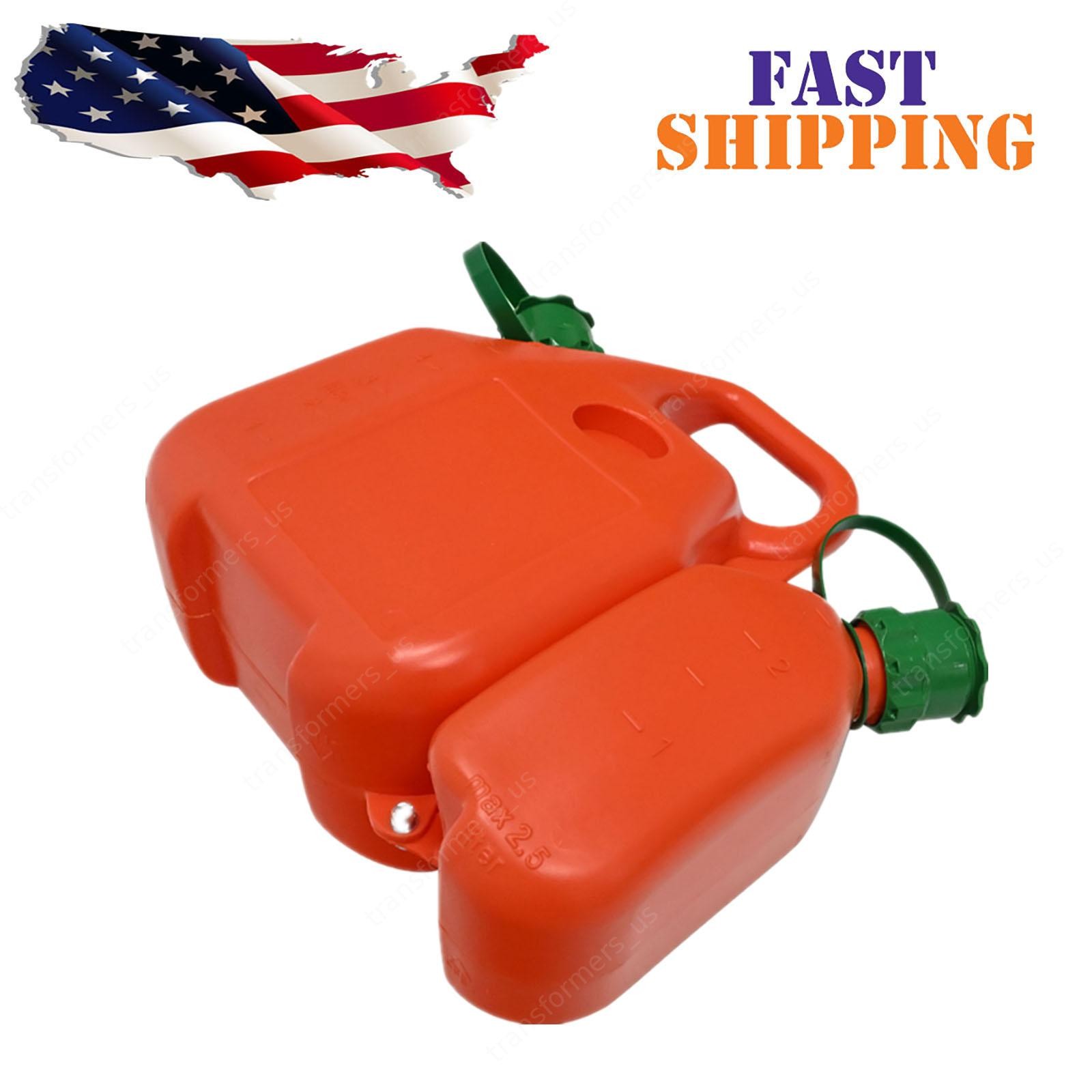 New 6L Gas + 2.5L Oil Dual Storage Fuel Can For Husqvarna Chainsaw Orange US