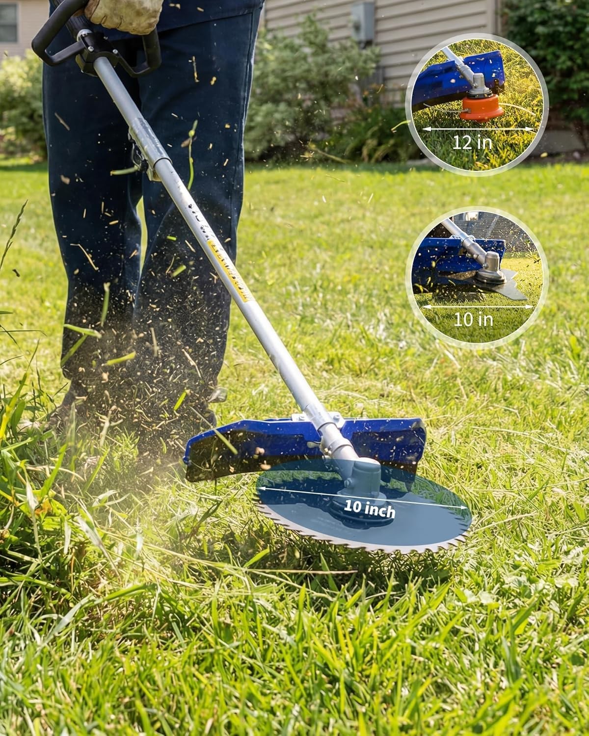 2 Cycle Gas Trimmer 43cc 52cc 3 in 1 Weed Eater Lawn Mower String Trimmer Set
