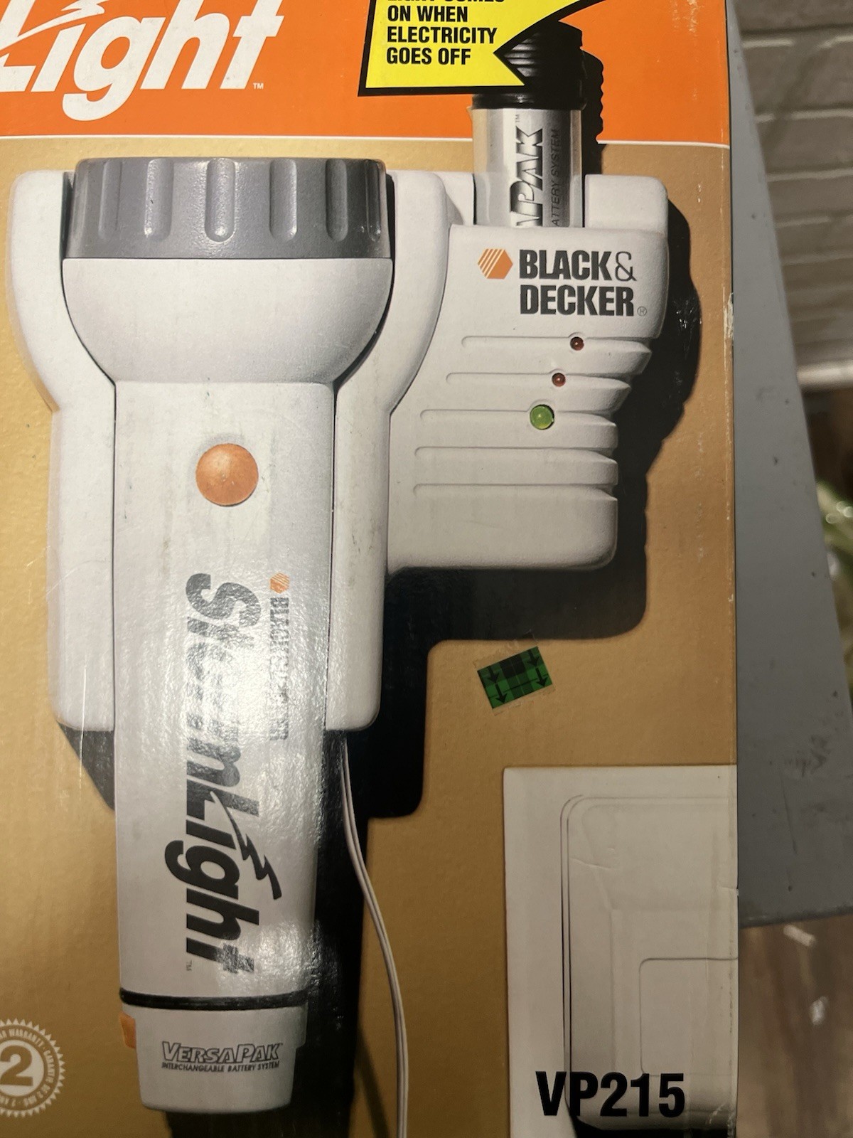 Black & Decker Stormlight VP215 3.6V Rechargeable Home Emergency Flashlight