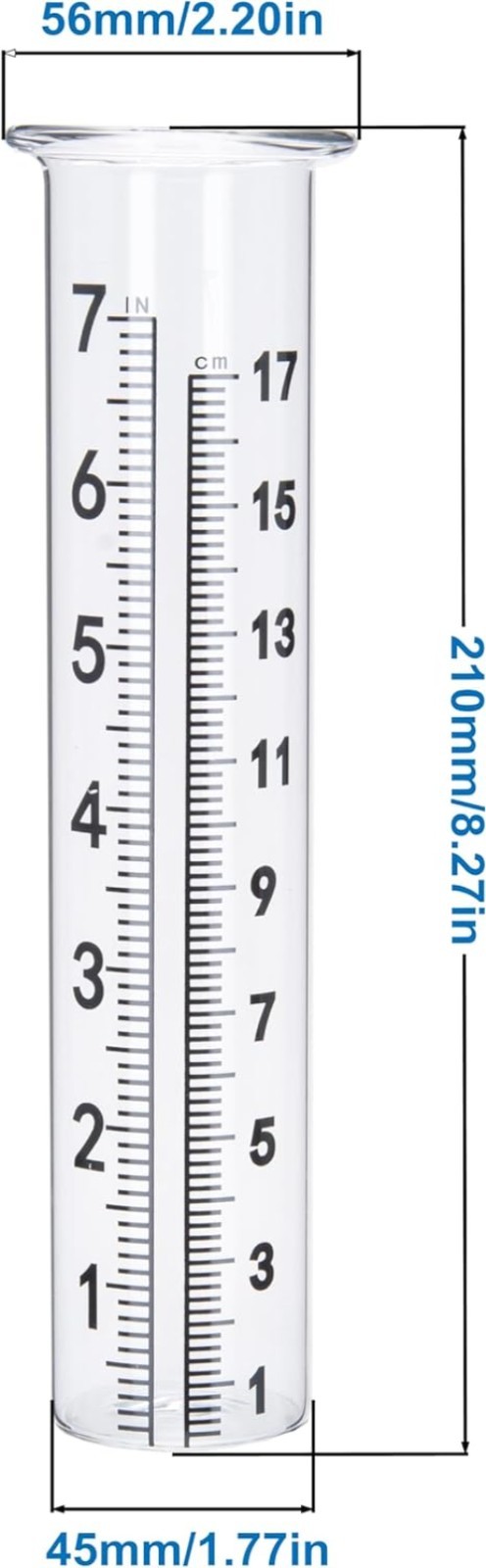 Compact 7-Inch Capacity Rain Gauge with Stable Design for All Weather Conditions