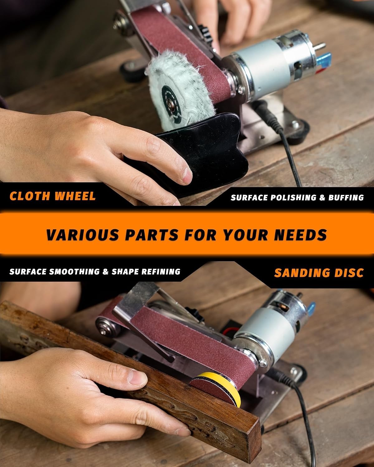 Mini Belt Sander, Electric Small Sander Knife Sharpener, Compact Design .